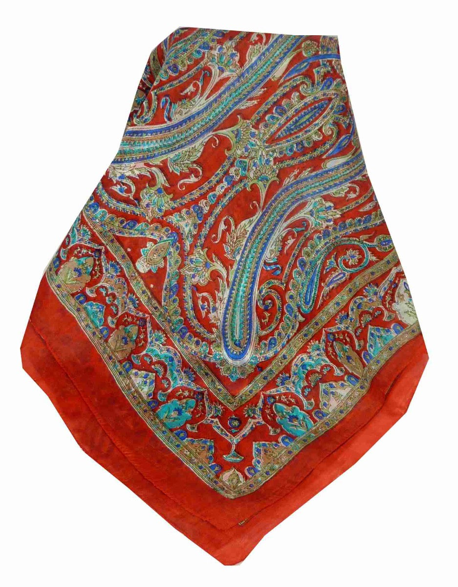 Tradizionale Sciarpa Longa di Seta Dana Red di Pashmina & Silk