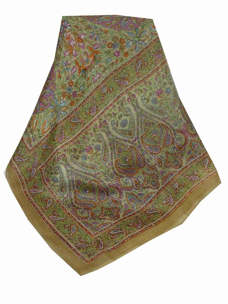 Tradizionale Sciarpa Longa di Seta Daksha Caramel di Pashmina & Silk
