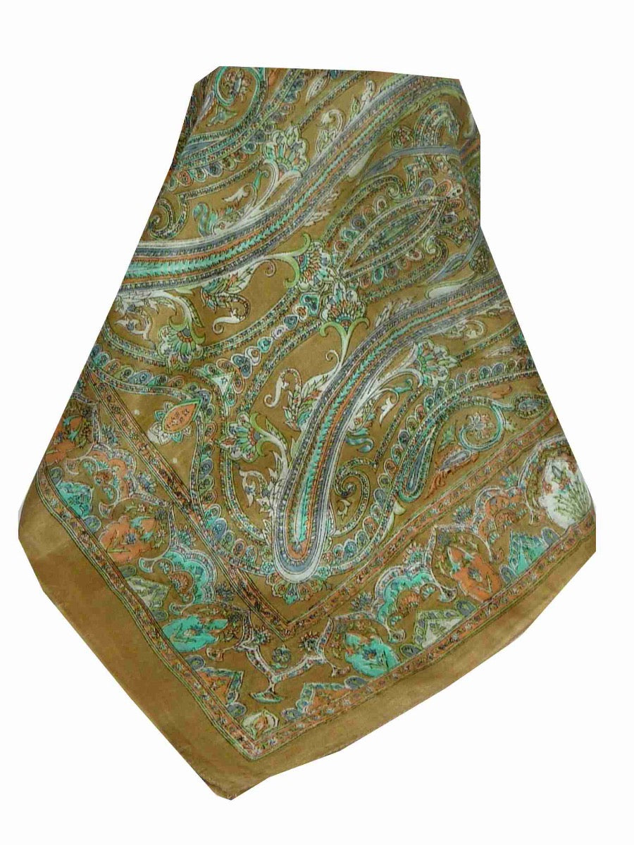 Tradizionale Sciarpa Longa di Seta Dana Caramel di Pashmina & Silk
