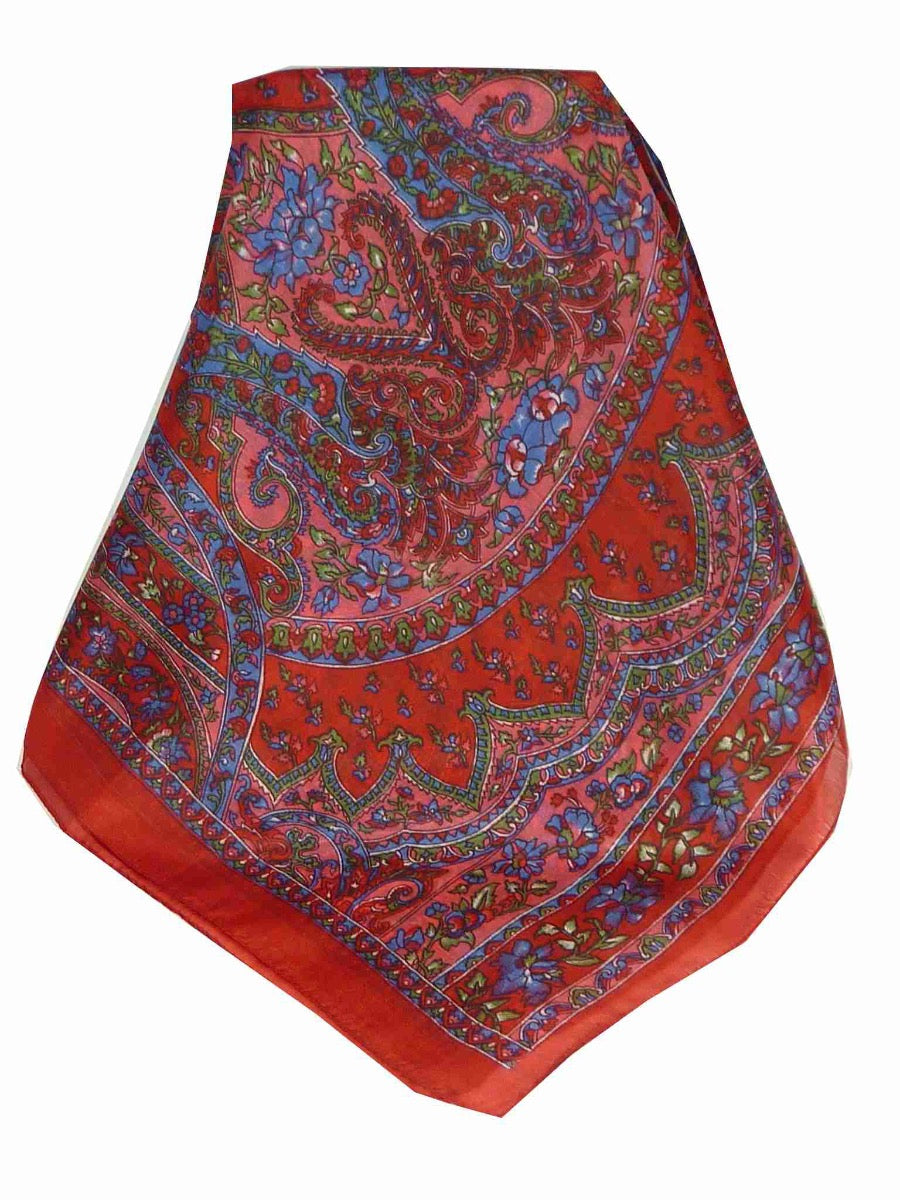 Tradizionale Sciarpa Longa di Seta Chamelia Red di Pashmina & Silk