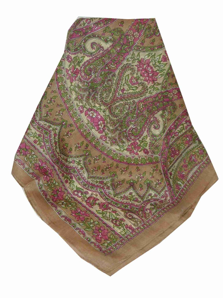 Tradizionale Sciarpa Longa di Seta Chamelia Caramel di Pashmina & Silk