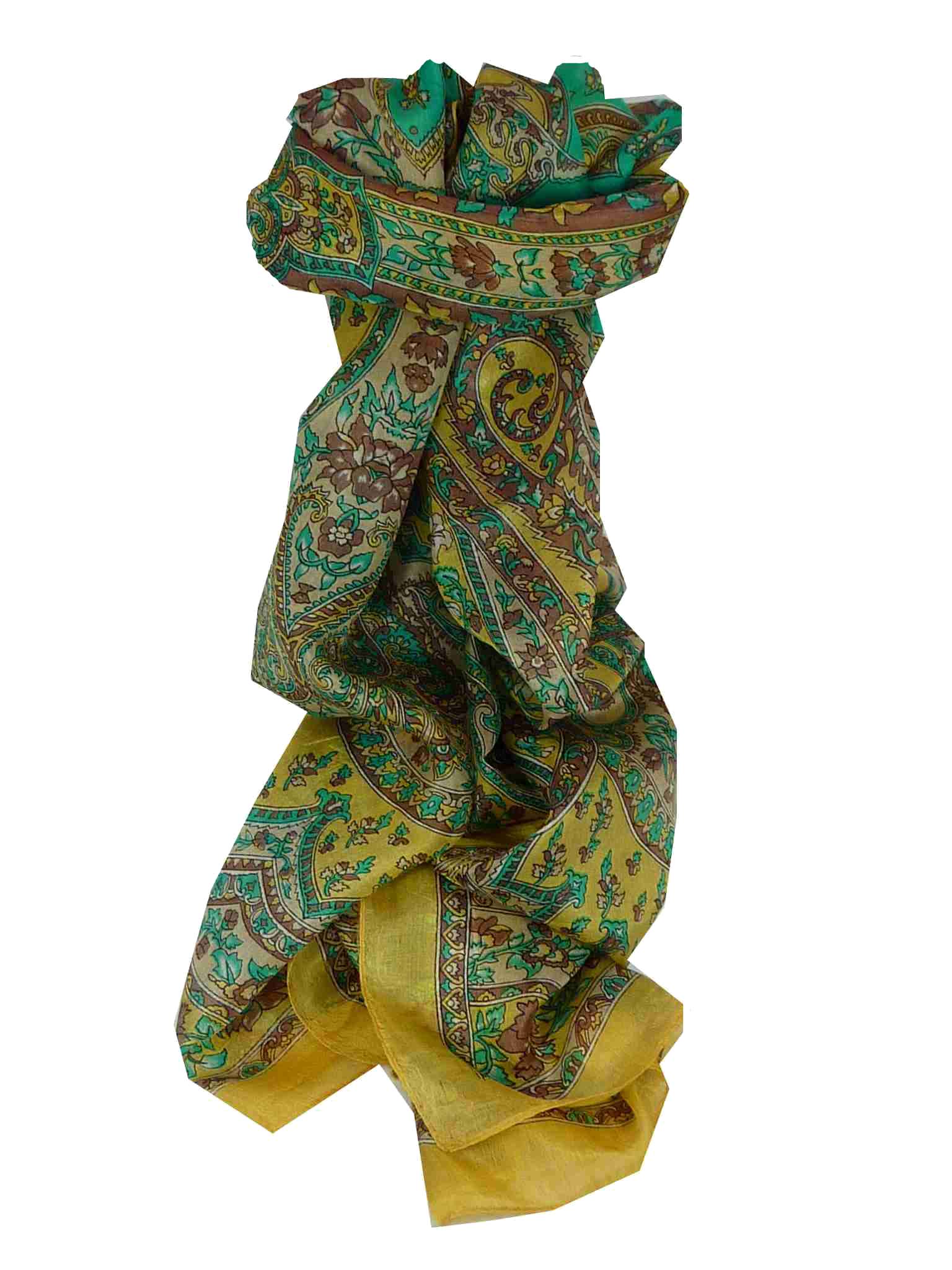 Tradizionale Sciarpa Longa di Seta Chamelia Cream di Pashmina & Silk