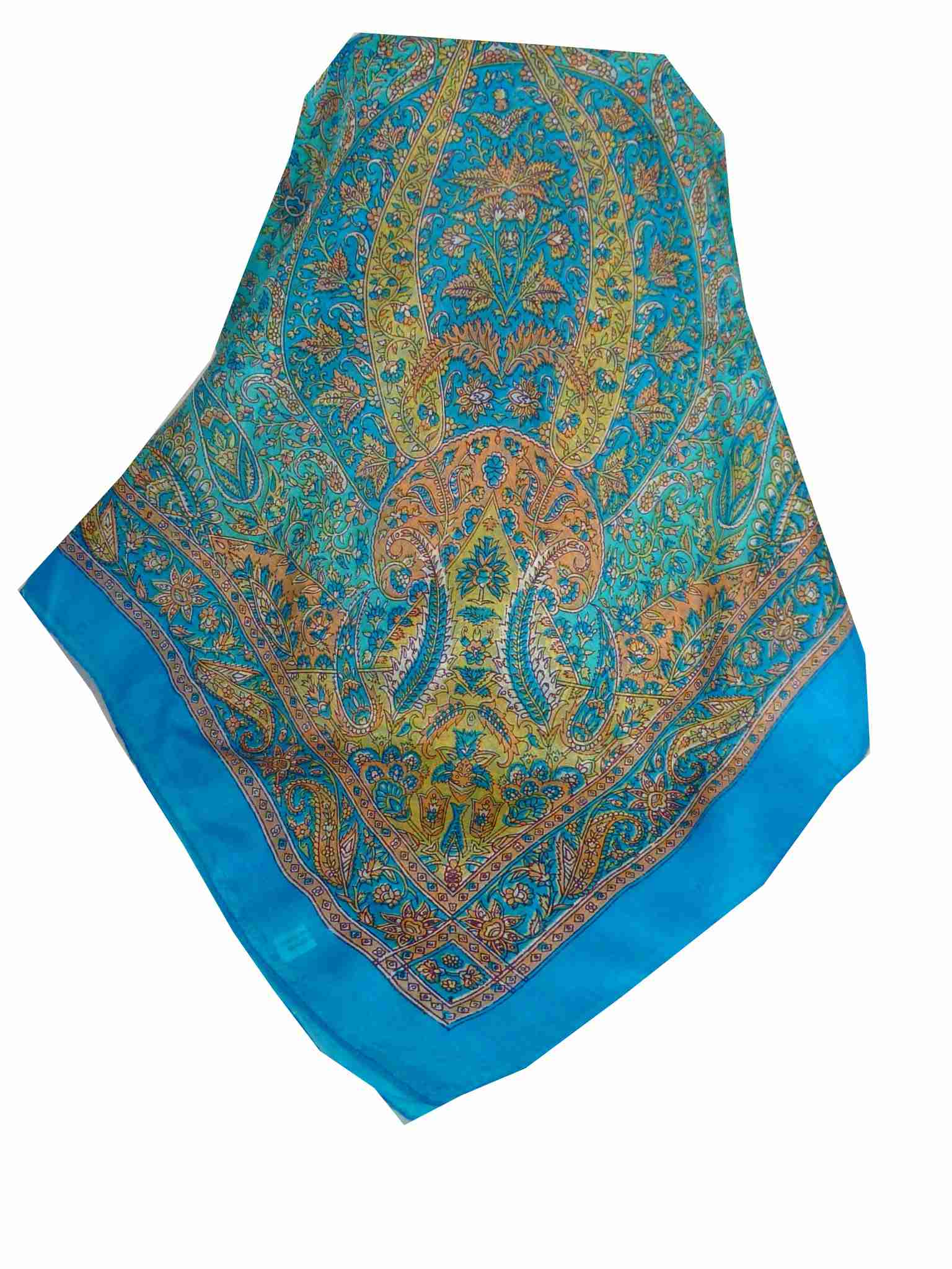 Echarpe Traditional Soie de Mûrier Kiara Aquamarine de Pashmina & Silk 