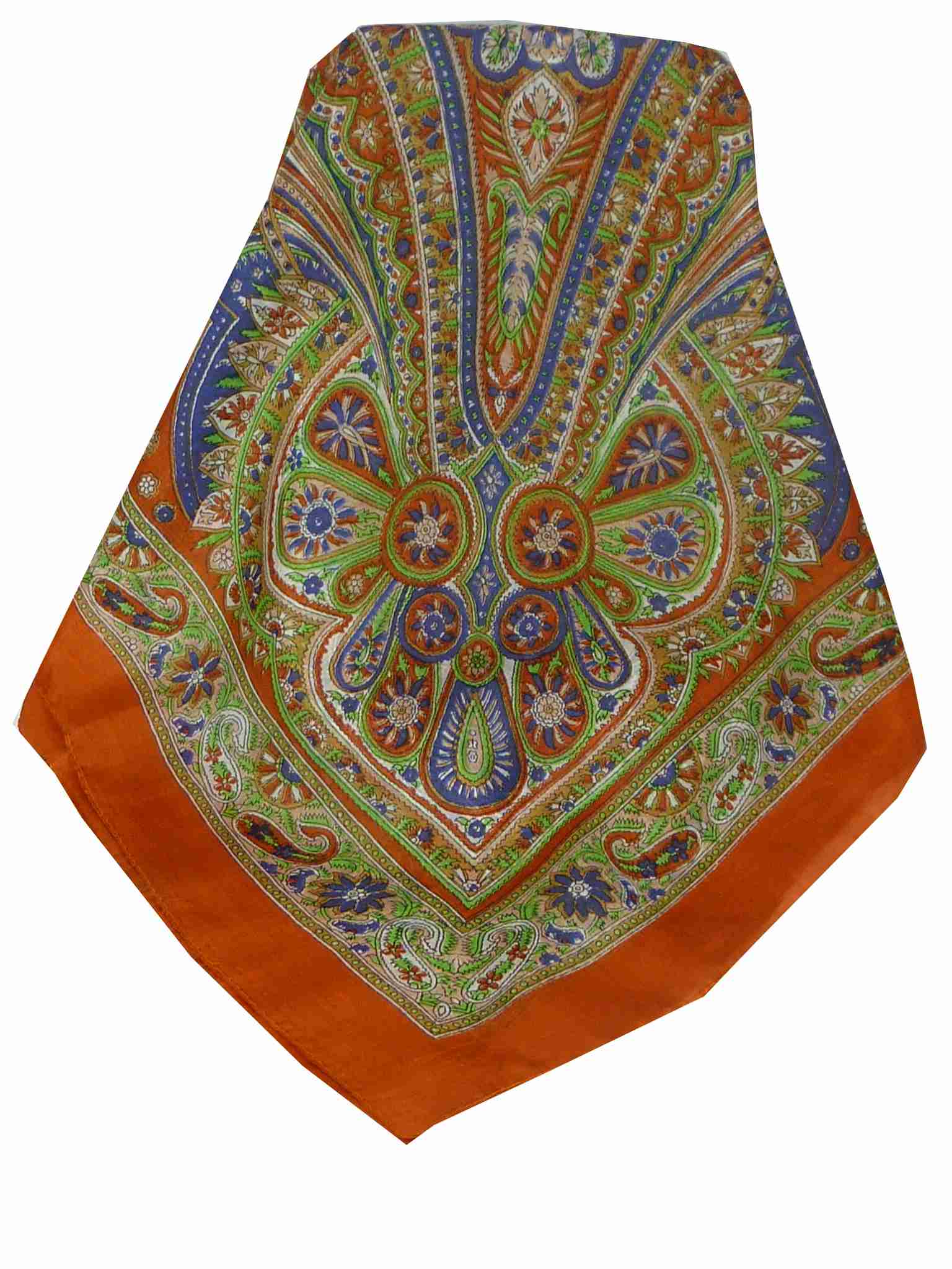 Echarpe Traditional Soie de Mûrier Juhu Orange de Pashmina & Silk 