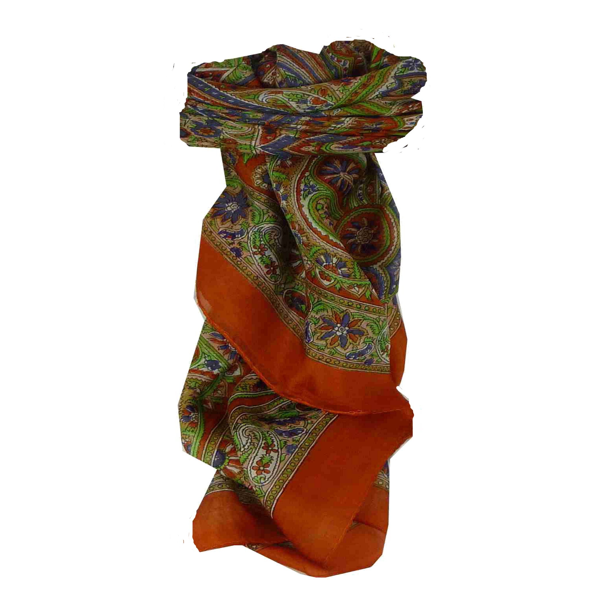 Echarpe Traditional Soie de Mûrier Juhu Orange de Pashmina & Silk 