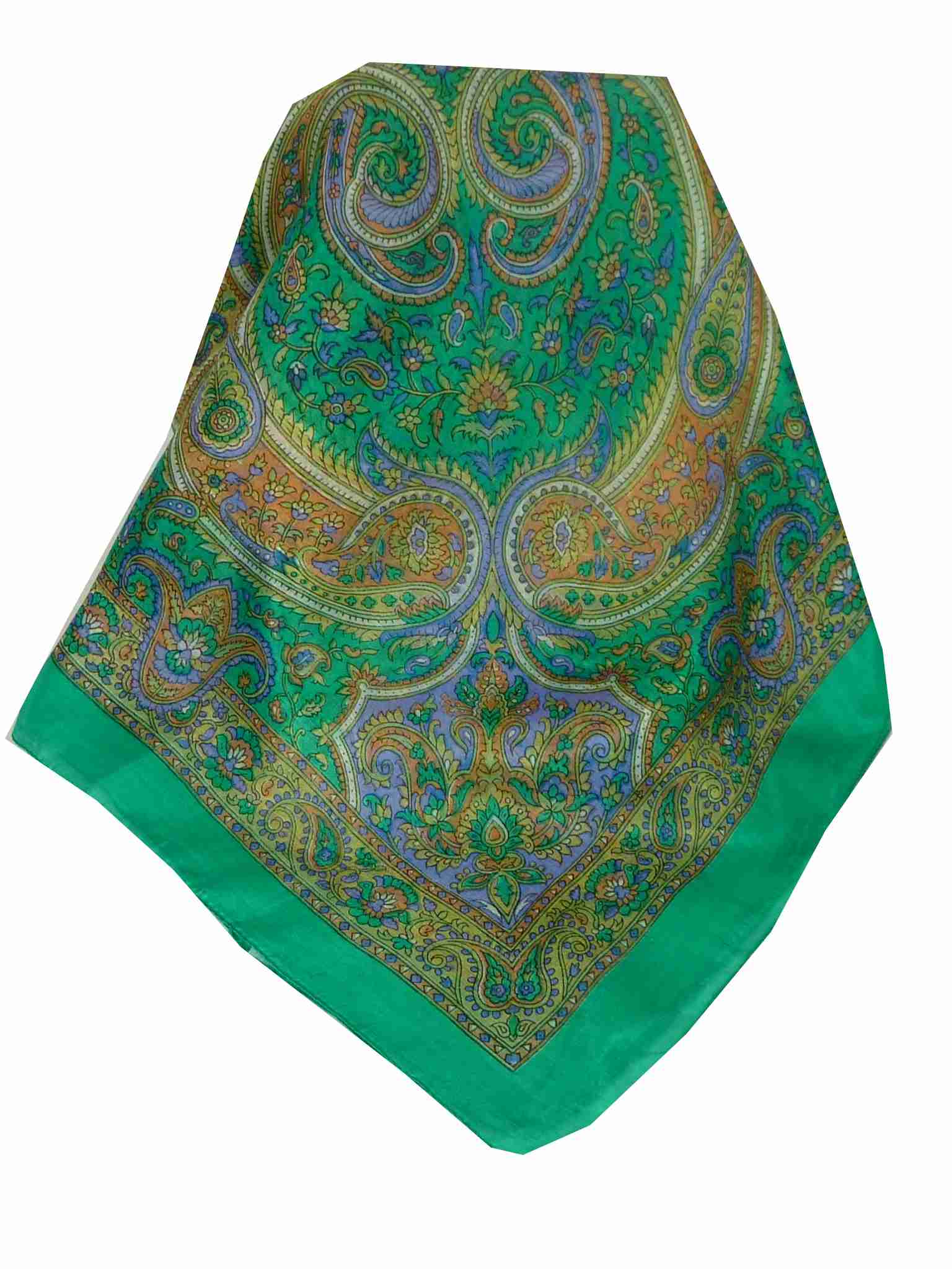 Echarpe Traditional Soie de Mûrier Firoza Green de Pashmina & Silk 