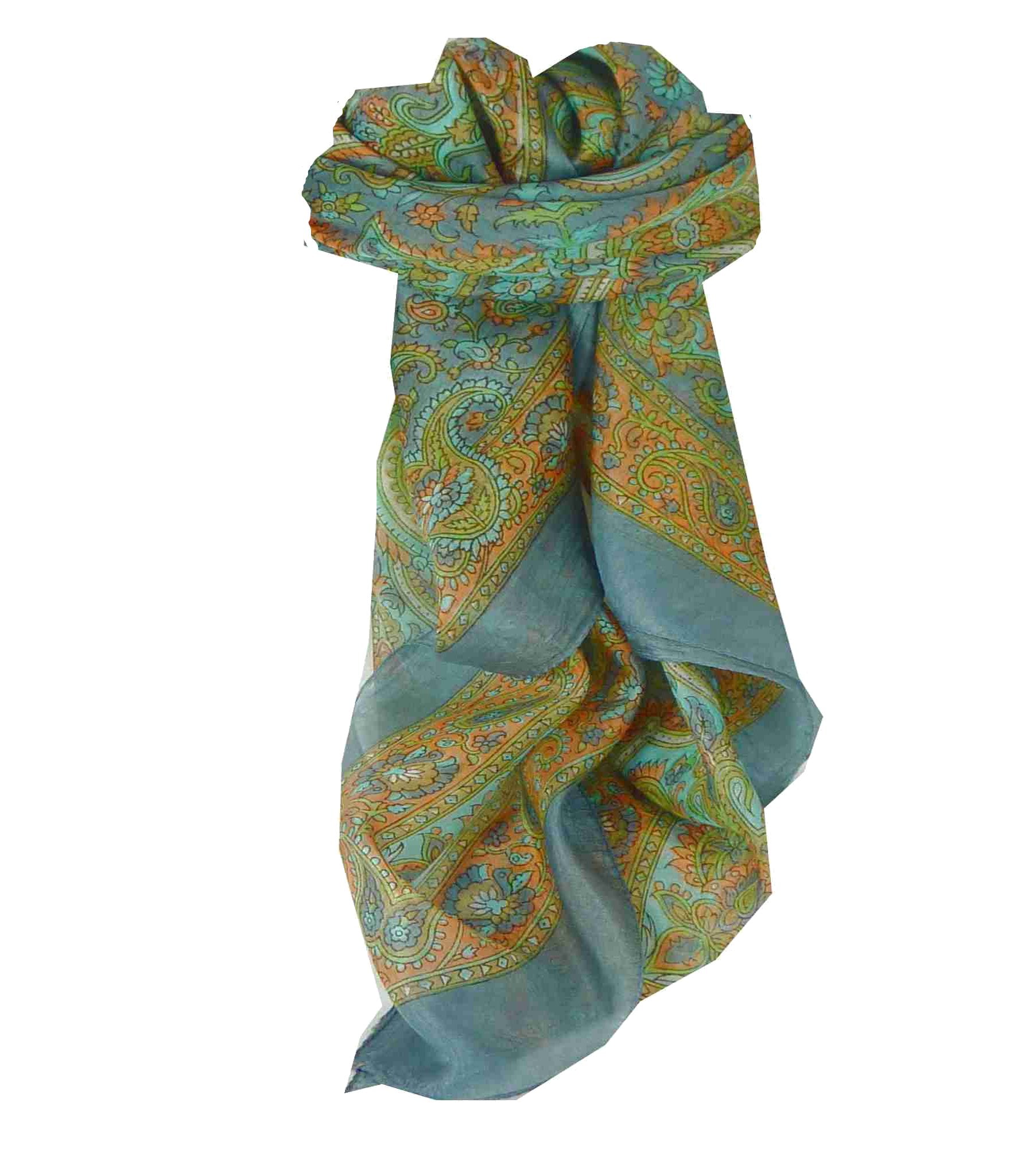 Echarpe Traditional Soie de Mûrier Firoza Grey de Pashmina & Silk 