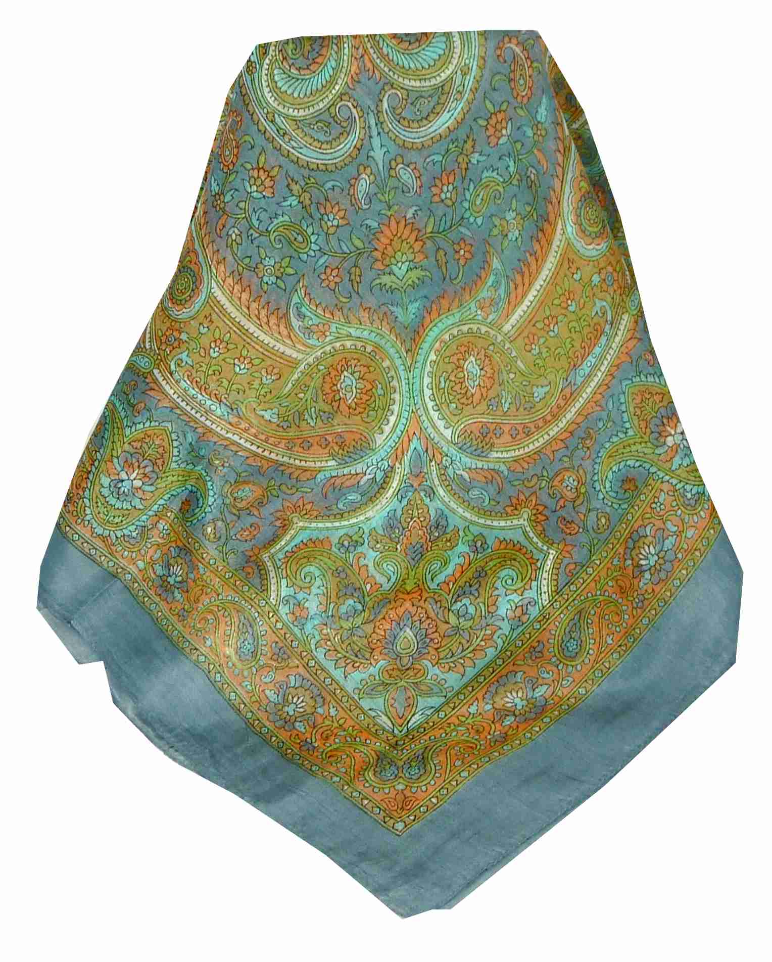 Echarpe Traditional Soie de Mûrier Firoza Grey de Pashmina & Silk 