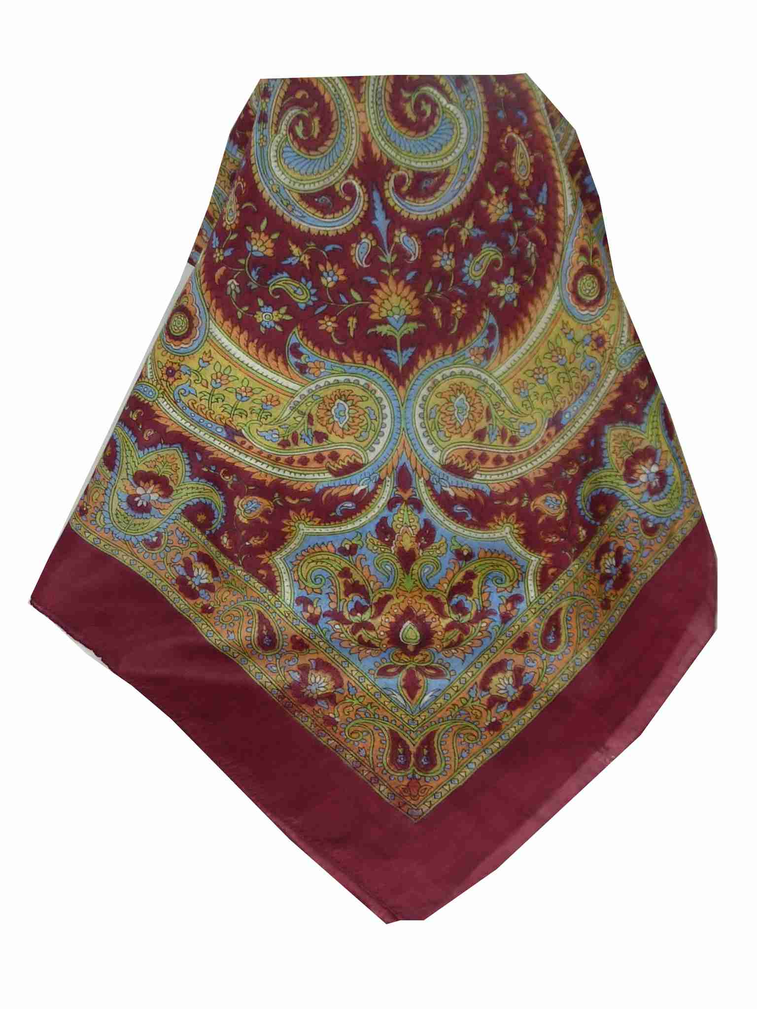 Echarpe Traditional Soie de Mûrier Firoza Wine de Pashmina & Silk 