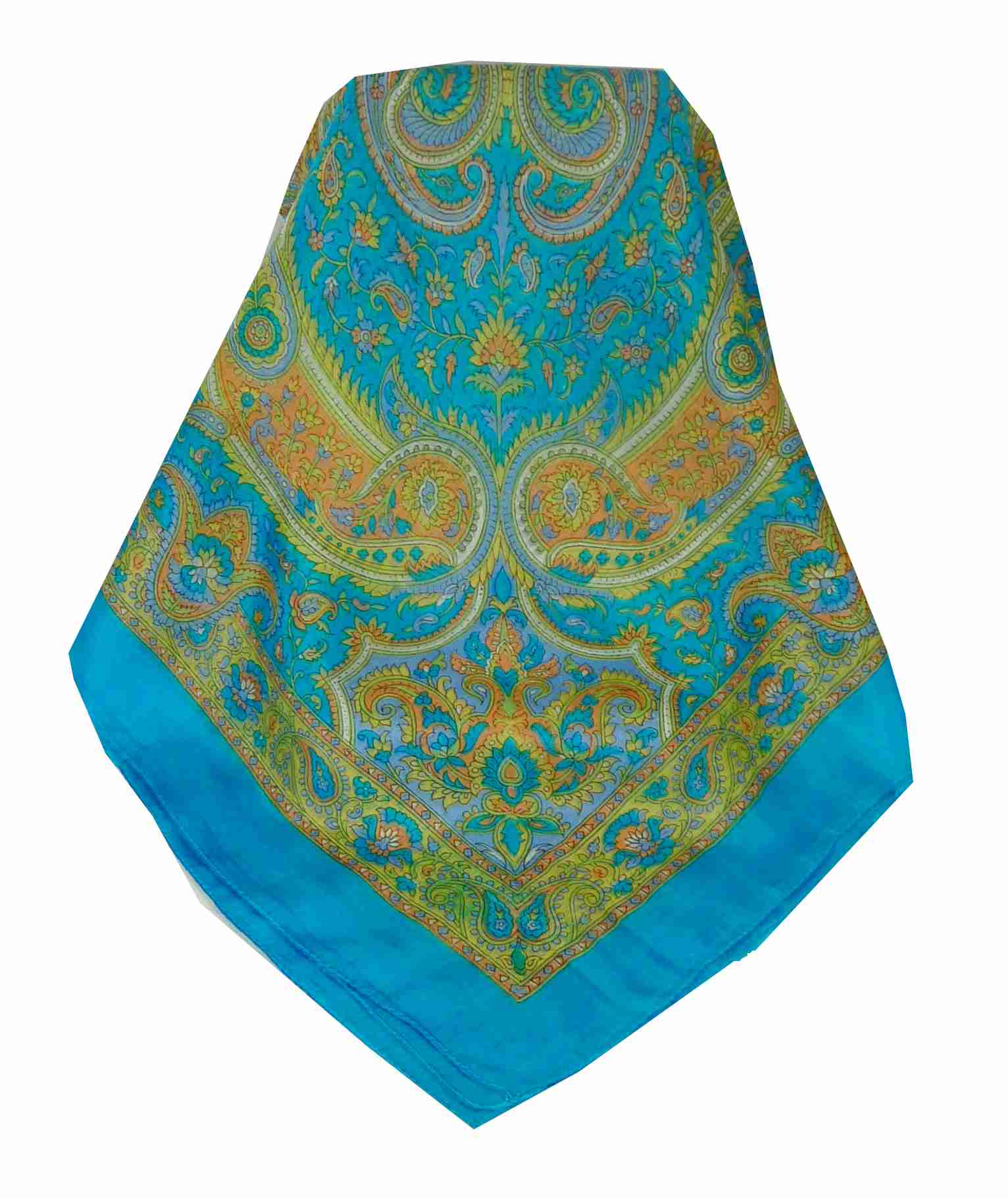 Echarpe Traditional Soie de Mûrier Firoza Aquamarine de Pashmina & Silk 