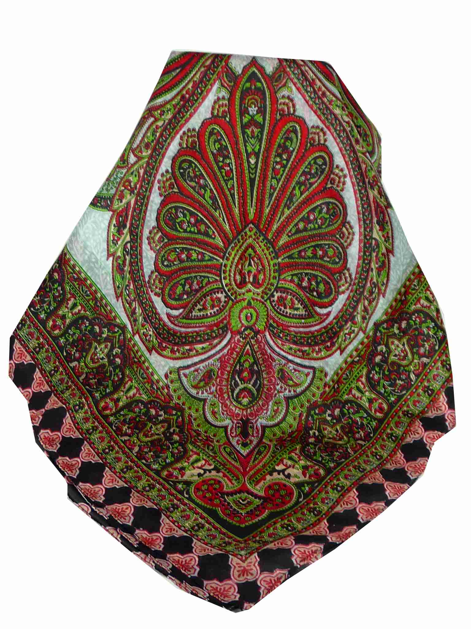 Tradizionale Sciarpa Quadrata di Seta Bibi Black di Pashmina & Silk