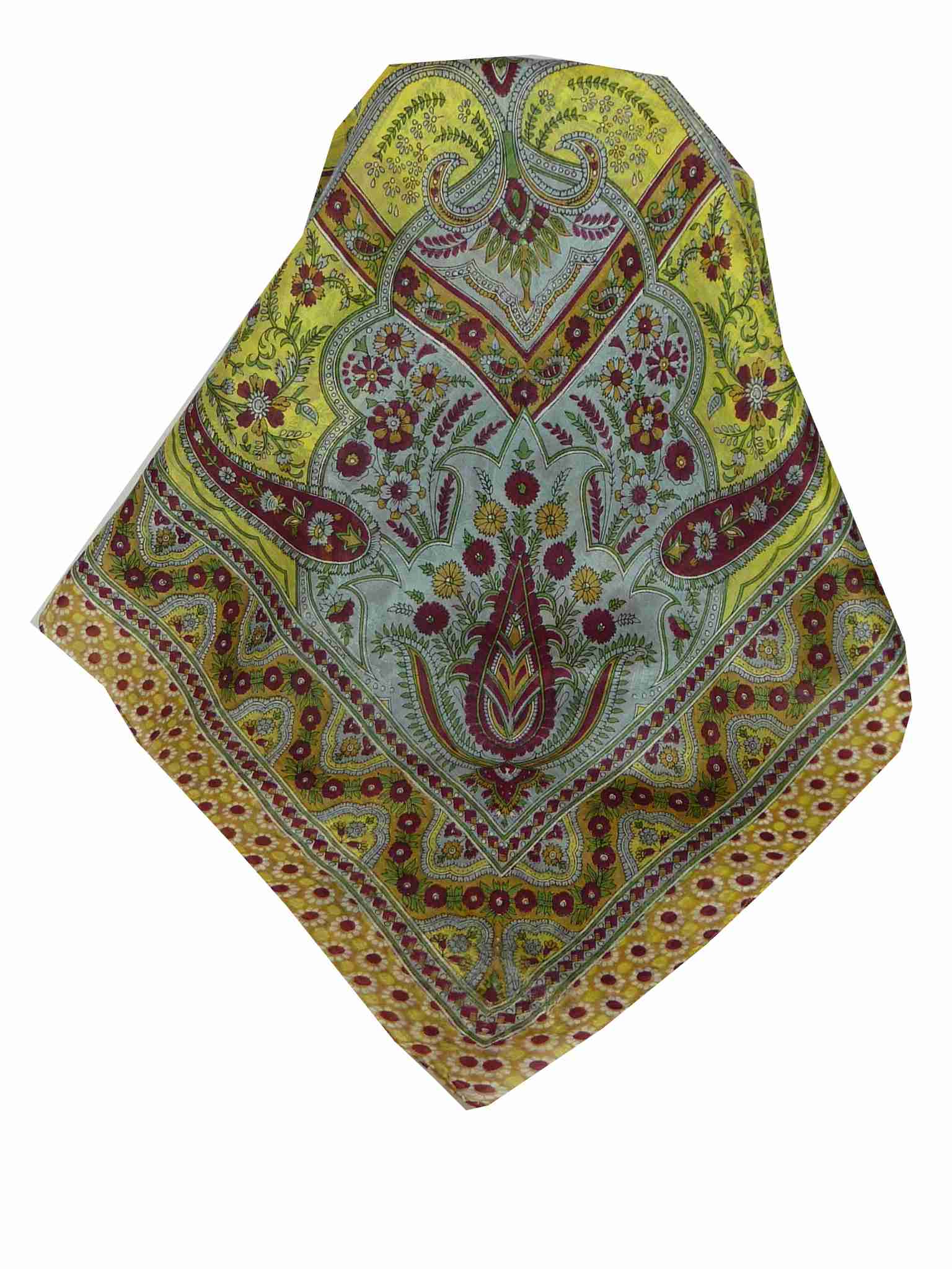 Tradizionale Sciarpa Quadrata di Seta Ami Wine di Pashmina & Silk