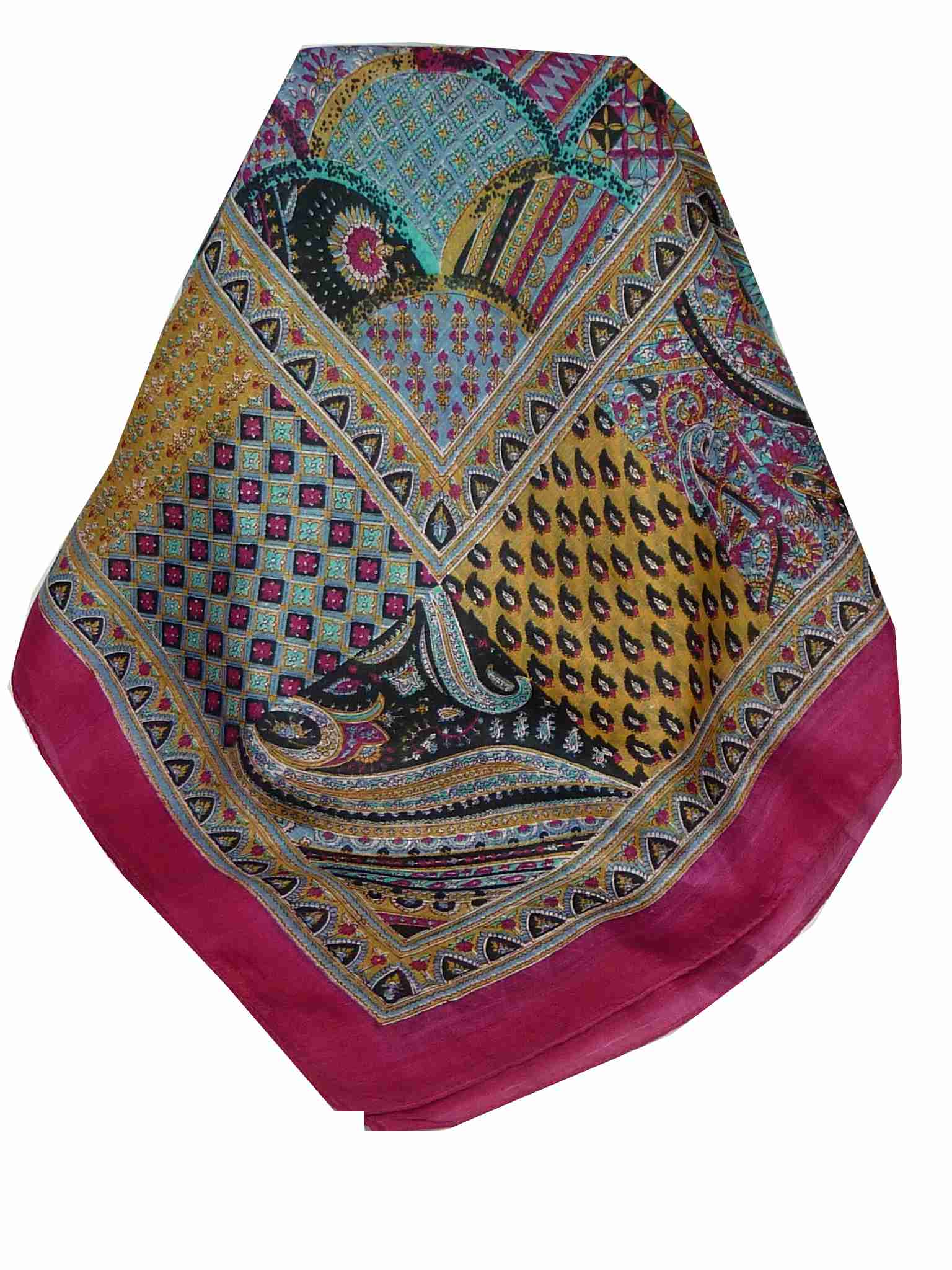 Echarpe Traditional Soie de Mûrier Ajanta Pink de Pashmina & Silk 