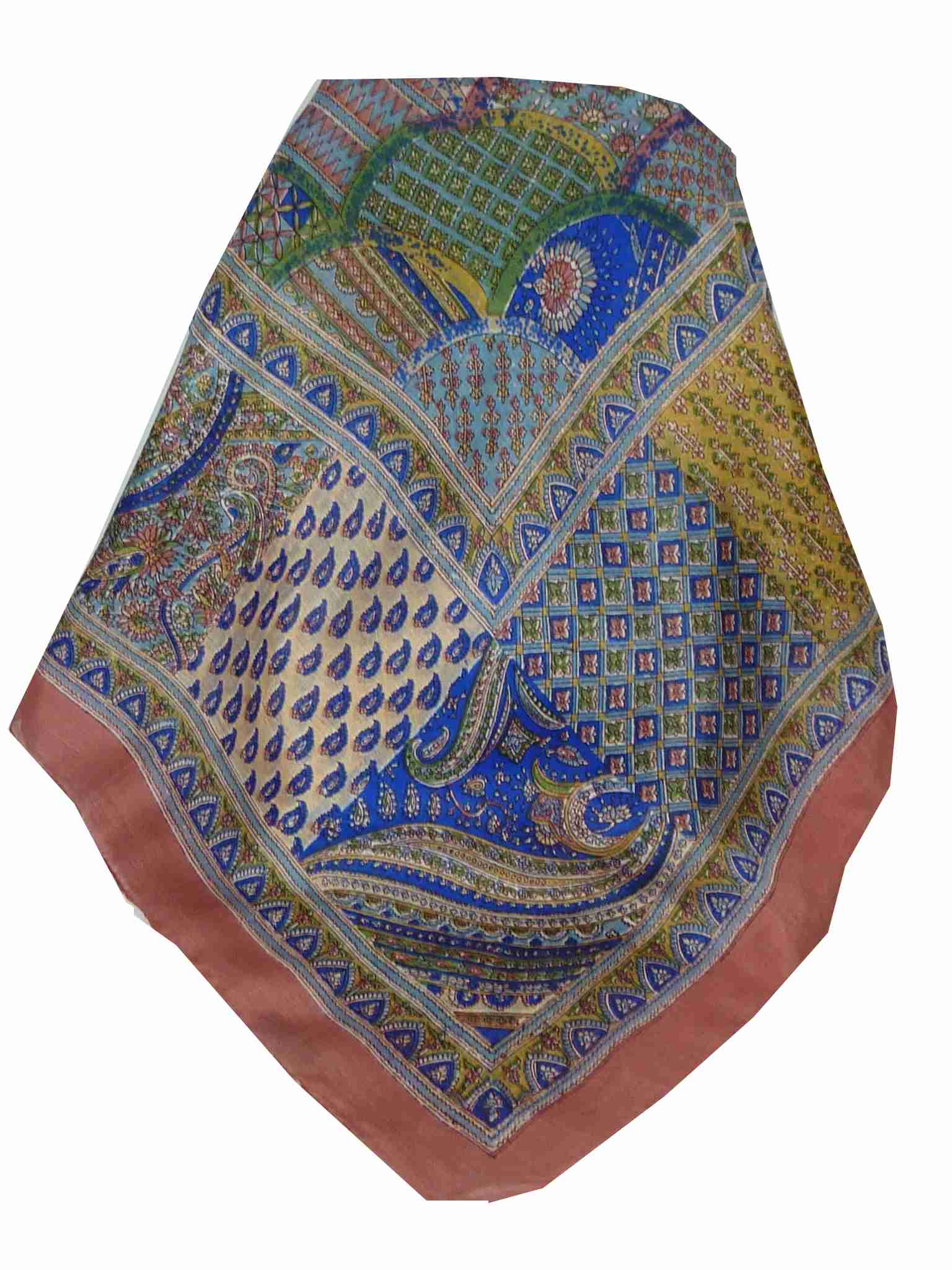 Echarpe Traditional Soie de Mûrier Ajanta Salmon de Pashmina & Silk 