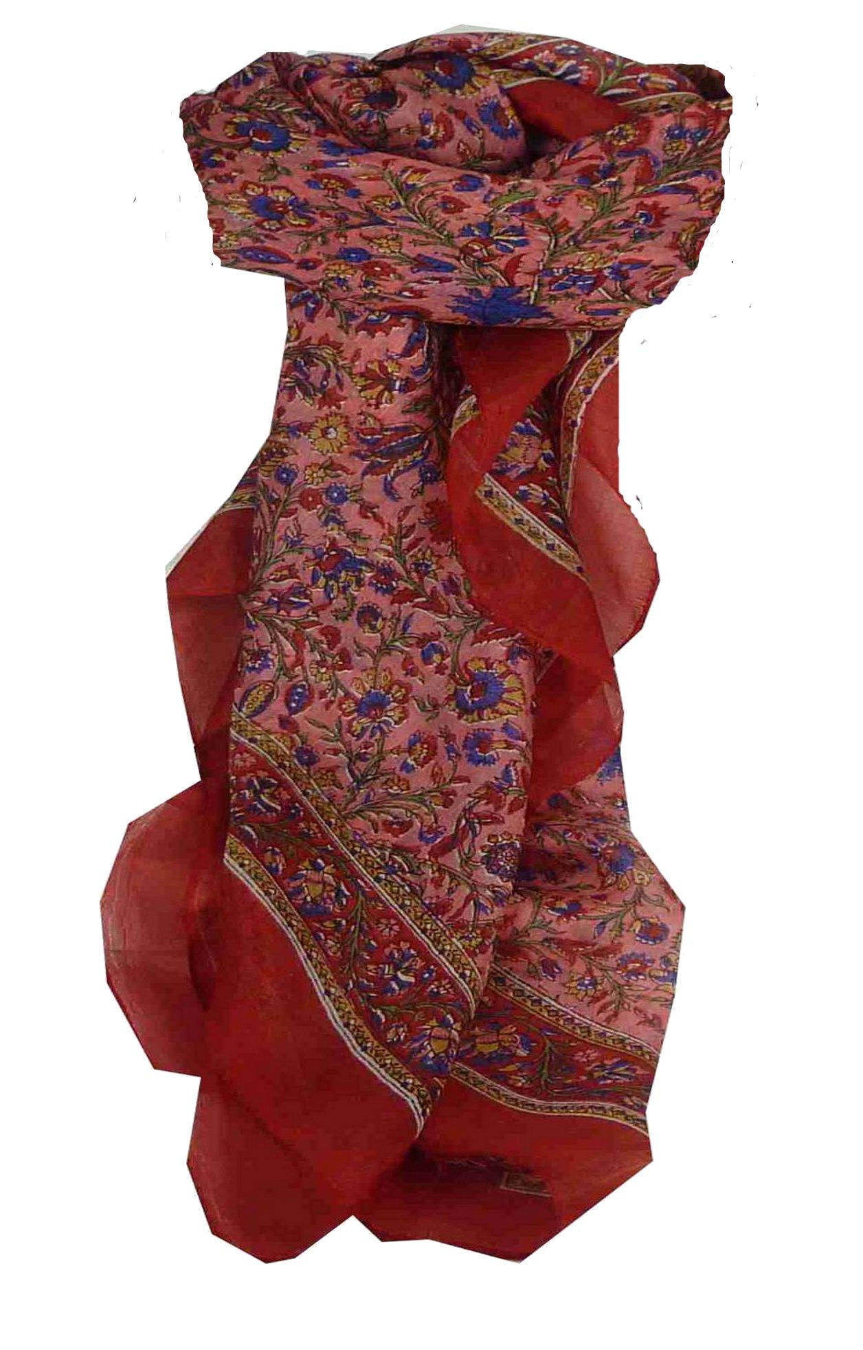 Echarpe Traditional Soie de Mûrier Affya Red de Pashmina & Silk 