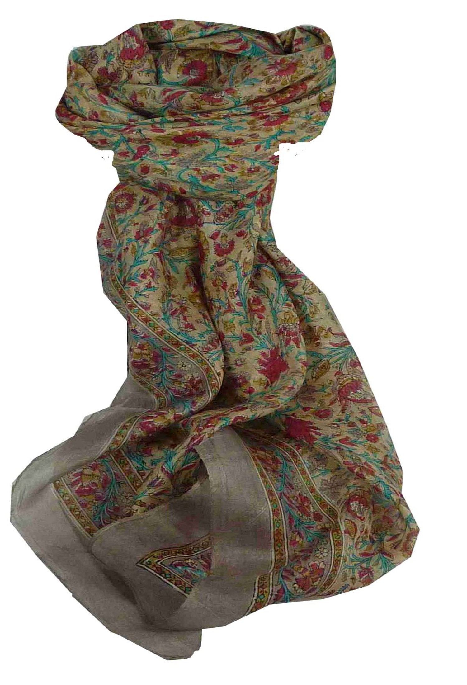 Echarpe Traditional Soie de Mûrier Affya Ivory de Pashmina & Silk 