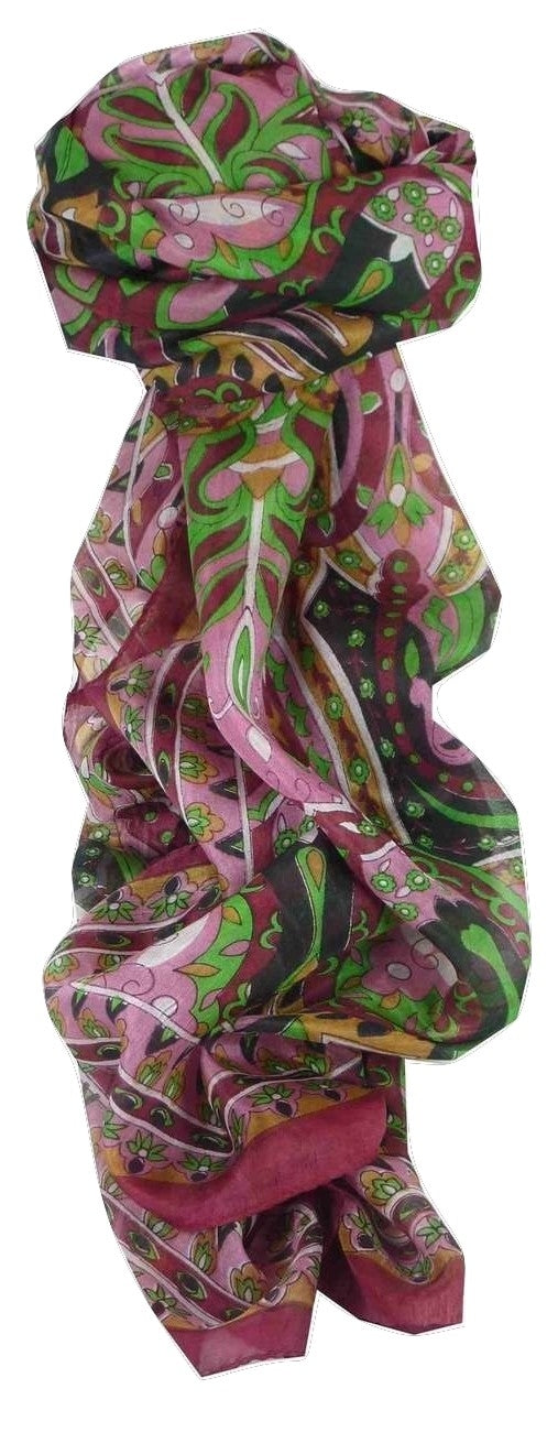 Mulberry Silk Traditional Long Scarf Sita Pink by Pashmina & Silk