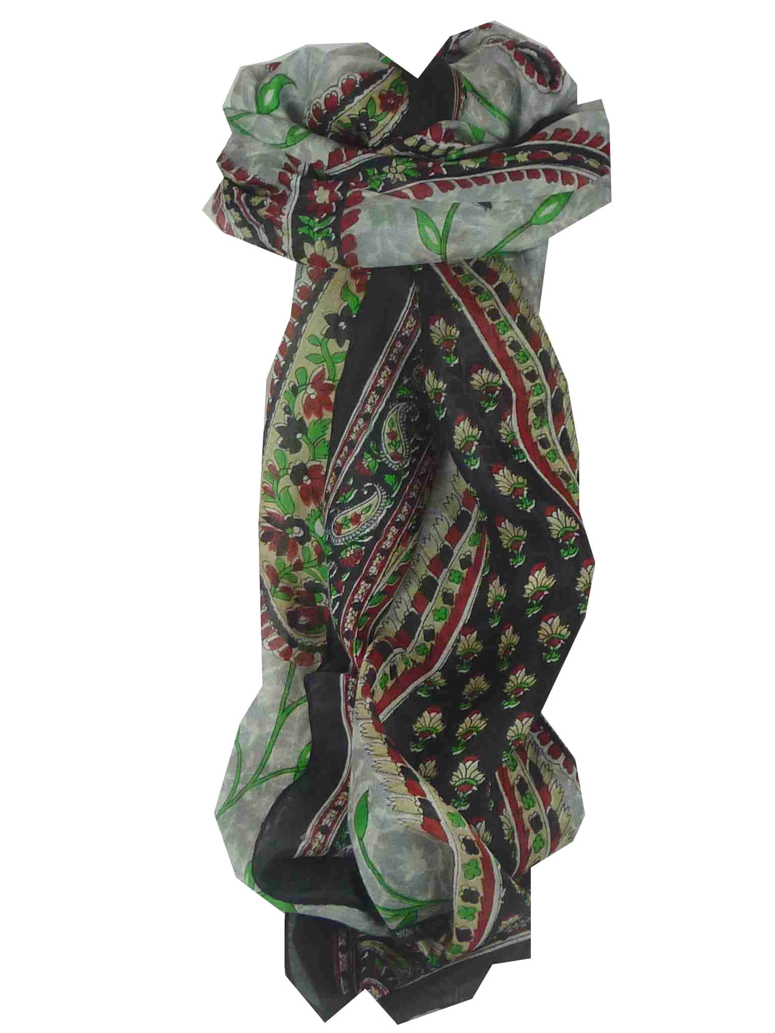 Tradizionale Sciarpa Longa di Seta Sonja Black di Pashmina & Silk