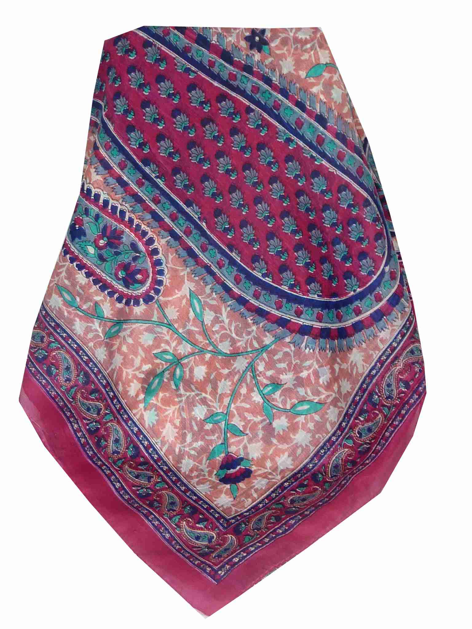 Tradizionale Sciarpa Longa di Seta Sonja Fuchsia di Pashmina & Silk