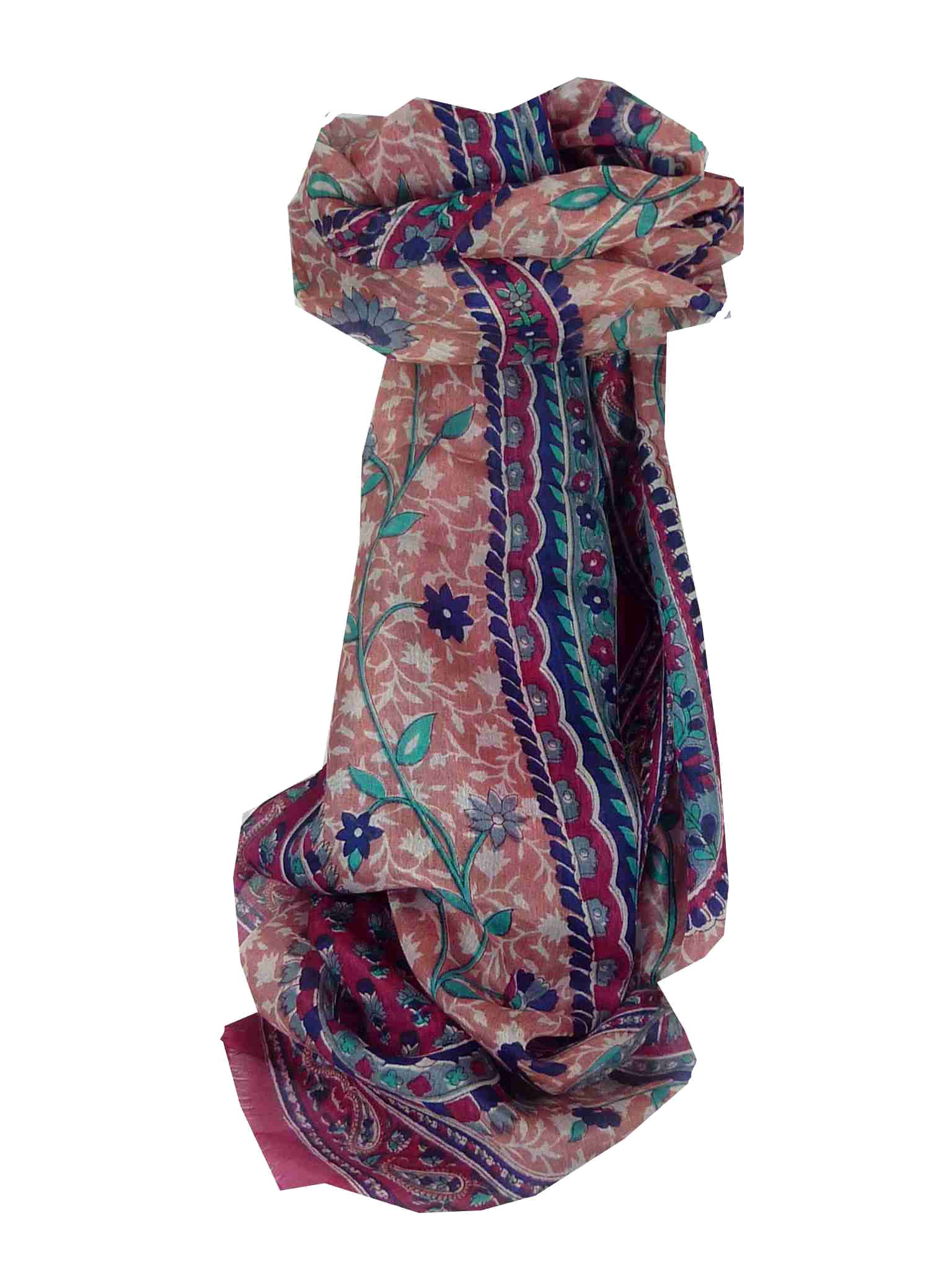 Tradizionale Sciarpa Longa di Seta Sonja Fuchsia di Pashmina & Silk