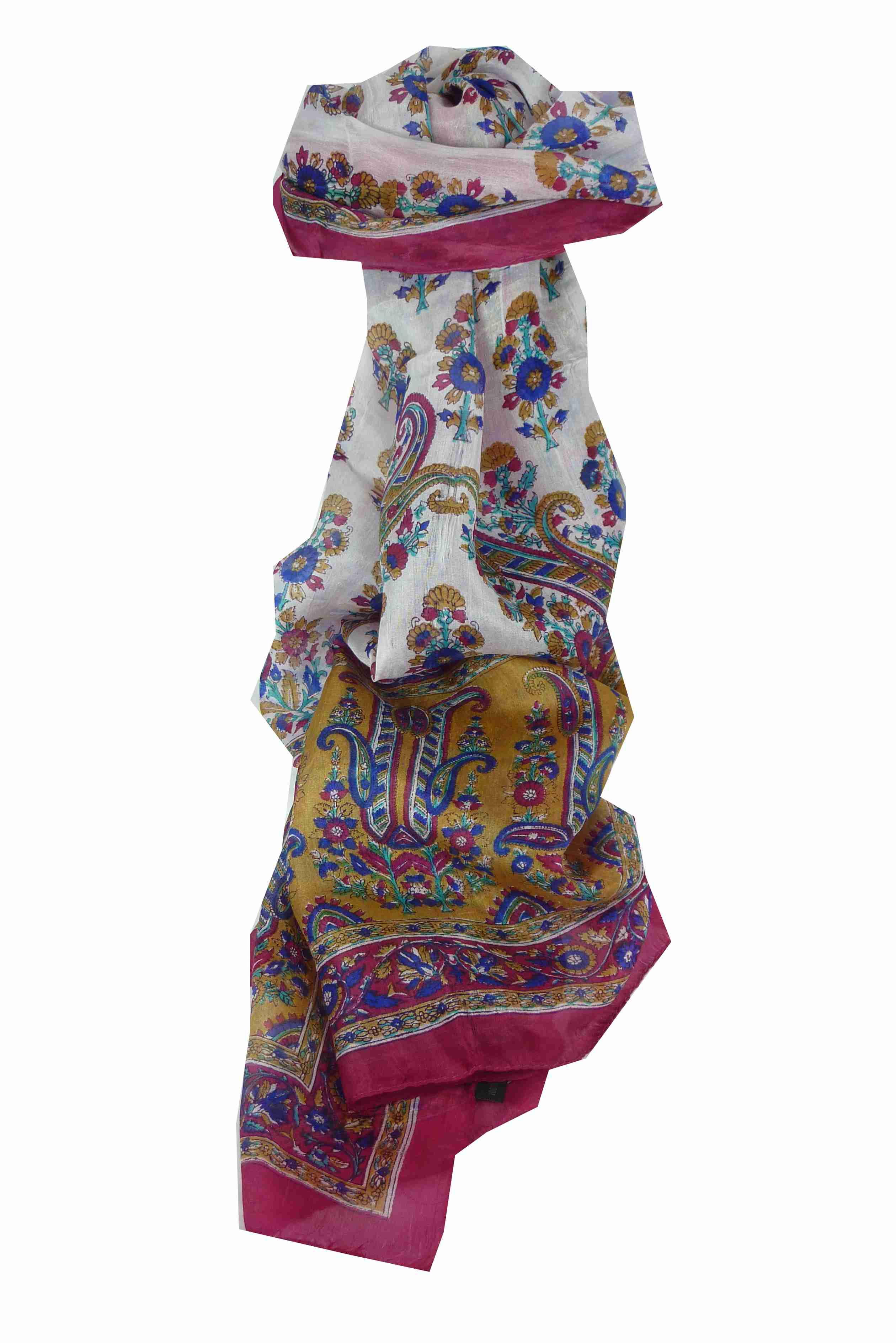 Tradizionale Sciarpa Longa di Seta Suki Pink di Pashmina & Silk