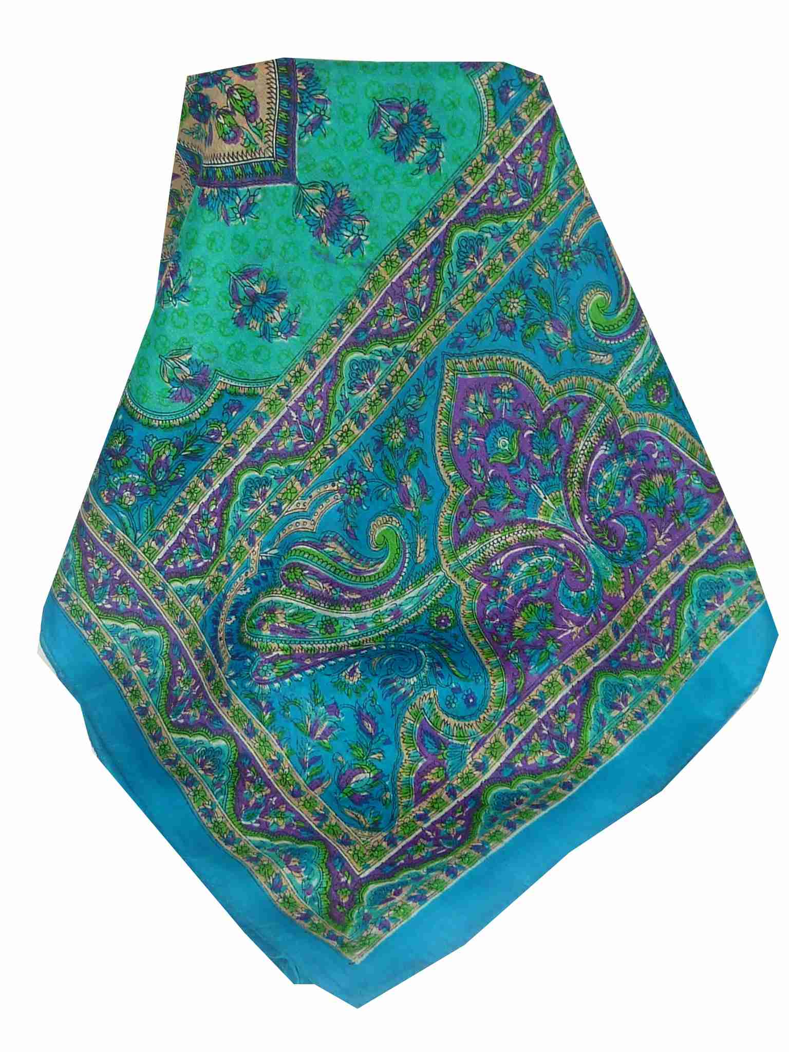 Tradizionale Sciarpa Longa di Seta Suru Sky di Pashmina & Silk