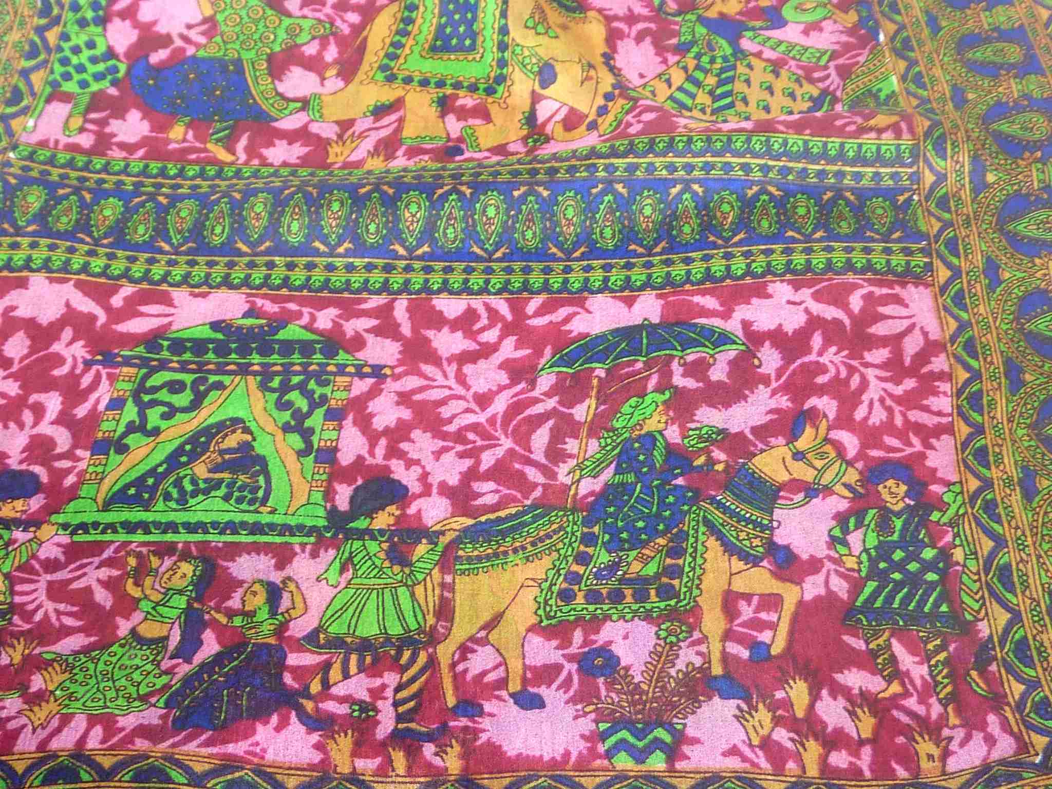 Tradizionale Sciarpa Longa di Seta Tambdi Pink di Pashmina & Silk