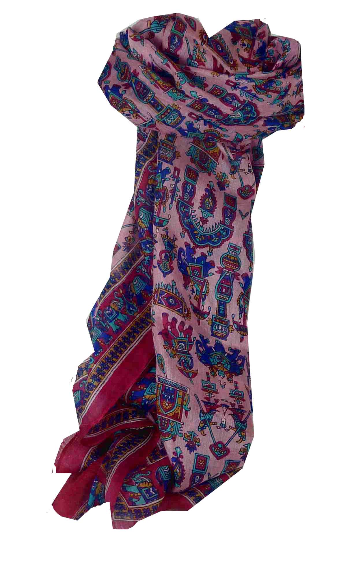 Foulard Traditional Soie de Mûrier Tezpur Pink de Pashmina & Silk 