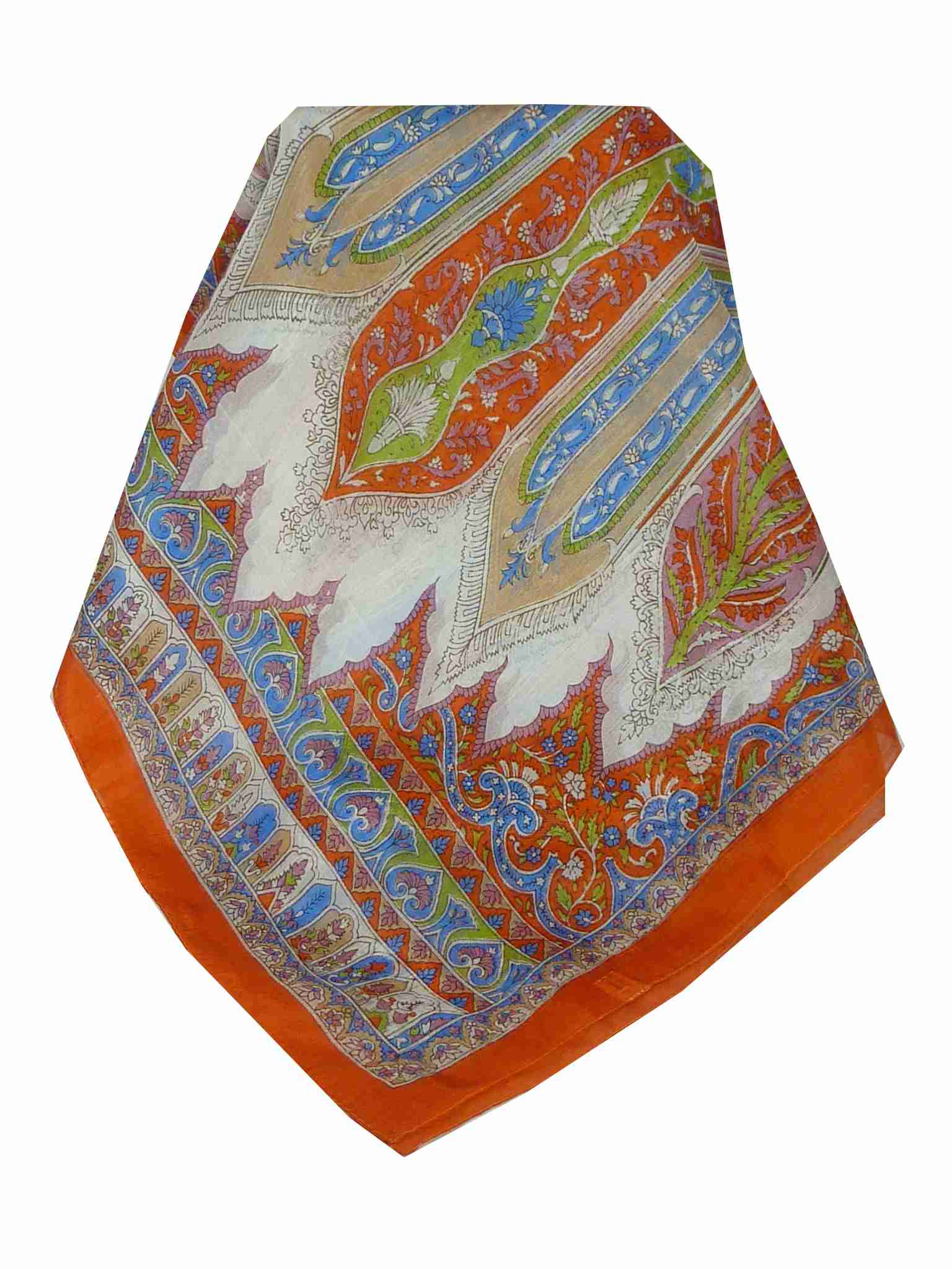 Foulard Traditional Soie de Mûrier Tulisa Tangerine de Pashmina & Silk 
