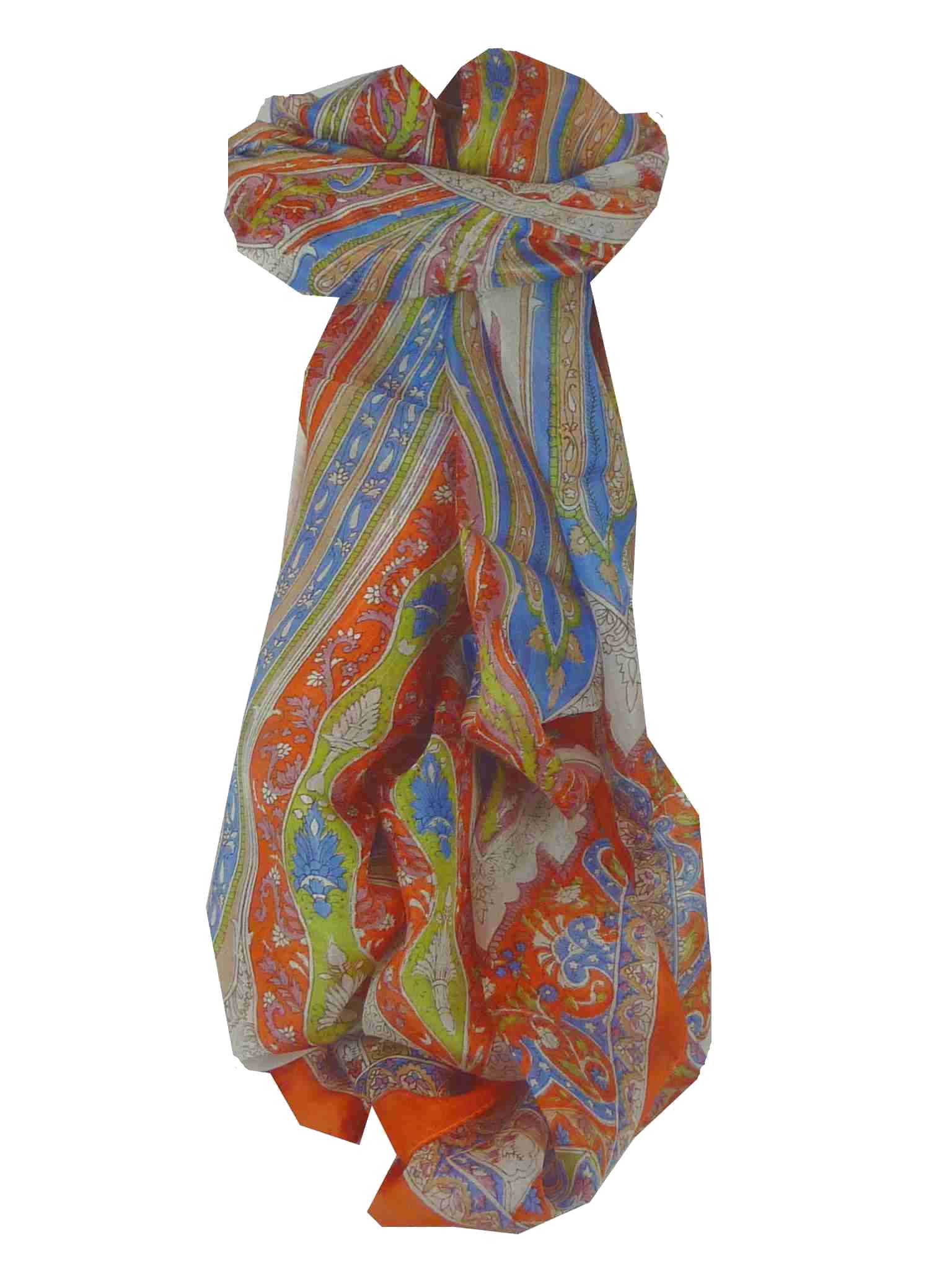 Foulard Traditional Soie de Mûrier Tulisa Tangerine de Pashmina & Silk 