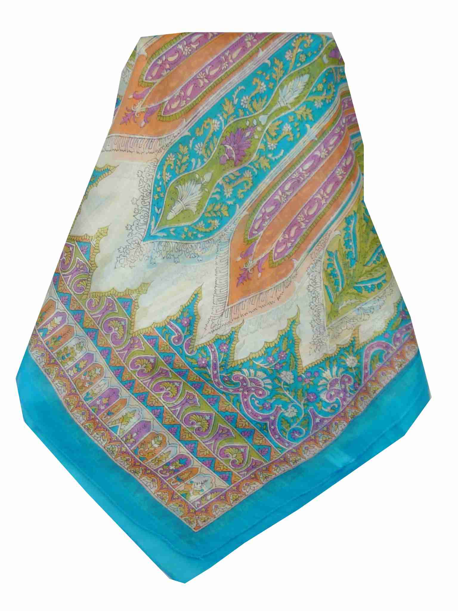 Foulard Traditional Soie de Mûrier Tulisa Aquamarine de Pashmina & Silk 