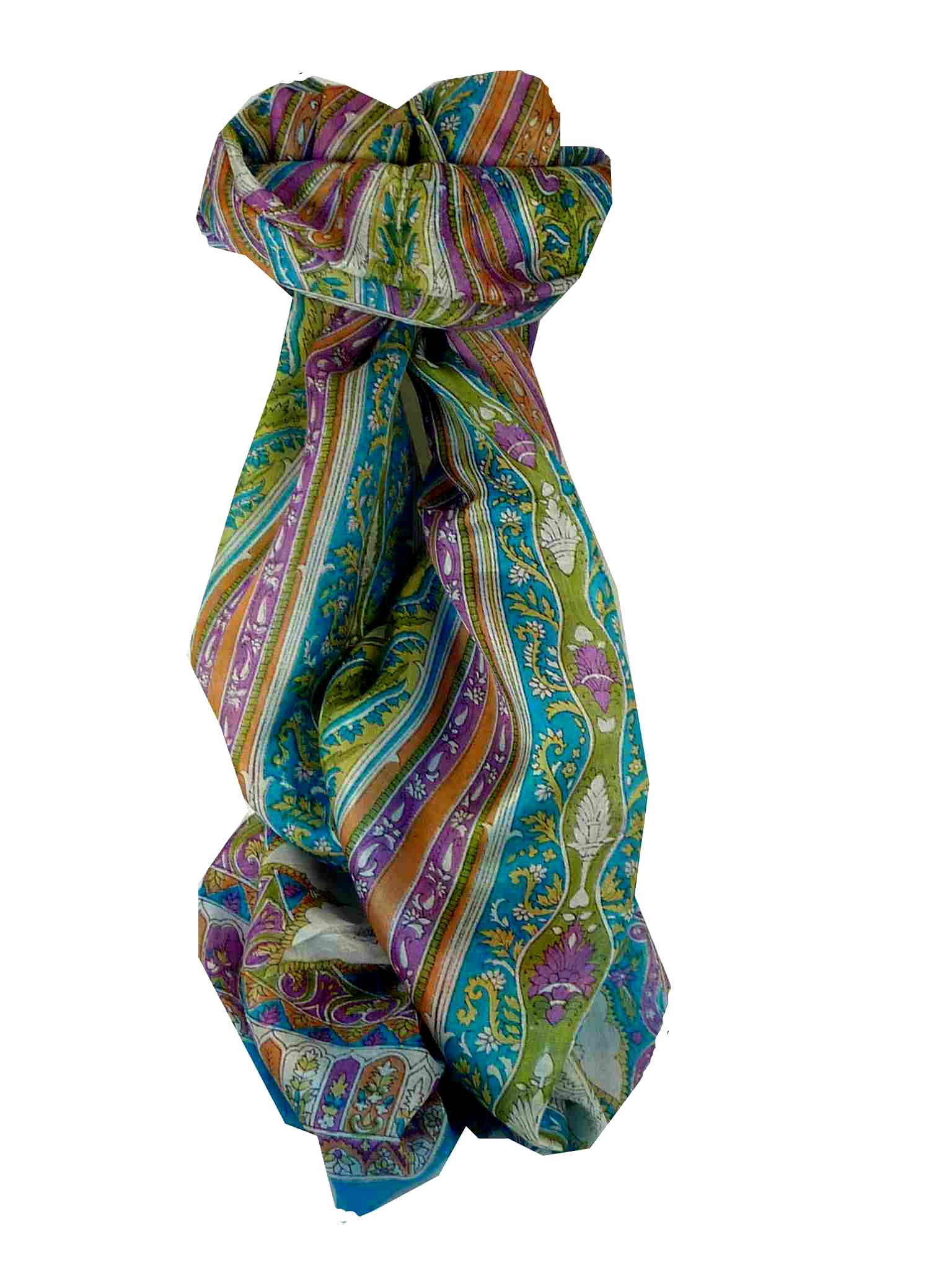 Foulard Traditional Soie de Mûrier Tulisa Aquamarine de Pashmina & Silk 