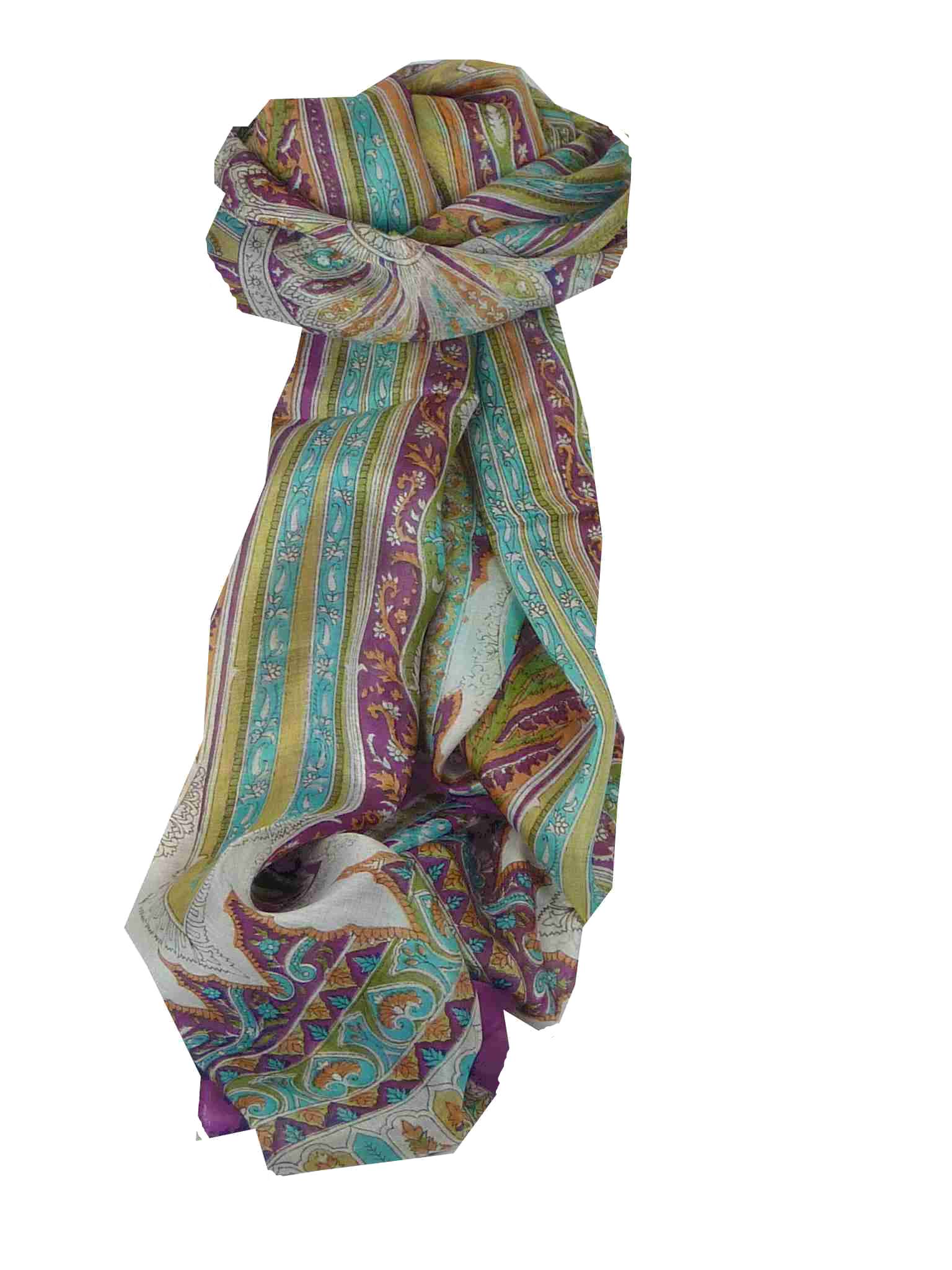 Foulard Traditional Soie de Mûrier Tulisa Violet de Pashmina & Silk 