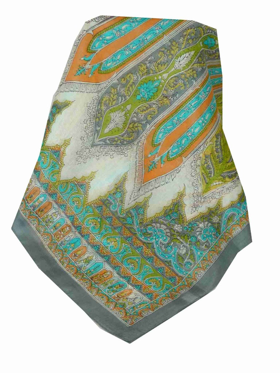 Foulard Traditional Soie de Mûrier Tulisa Grey de Pashmina & Silk 