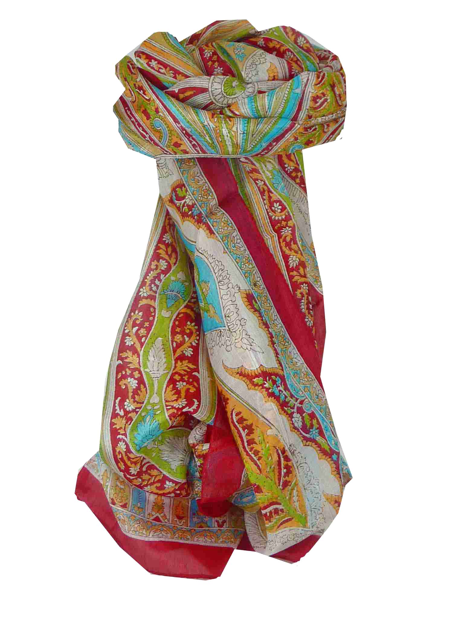 Foulard Traditional Soie de Mûrier Tulisa Fuchsia de Pashmina & Silk 