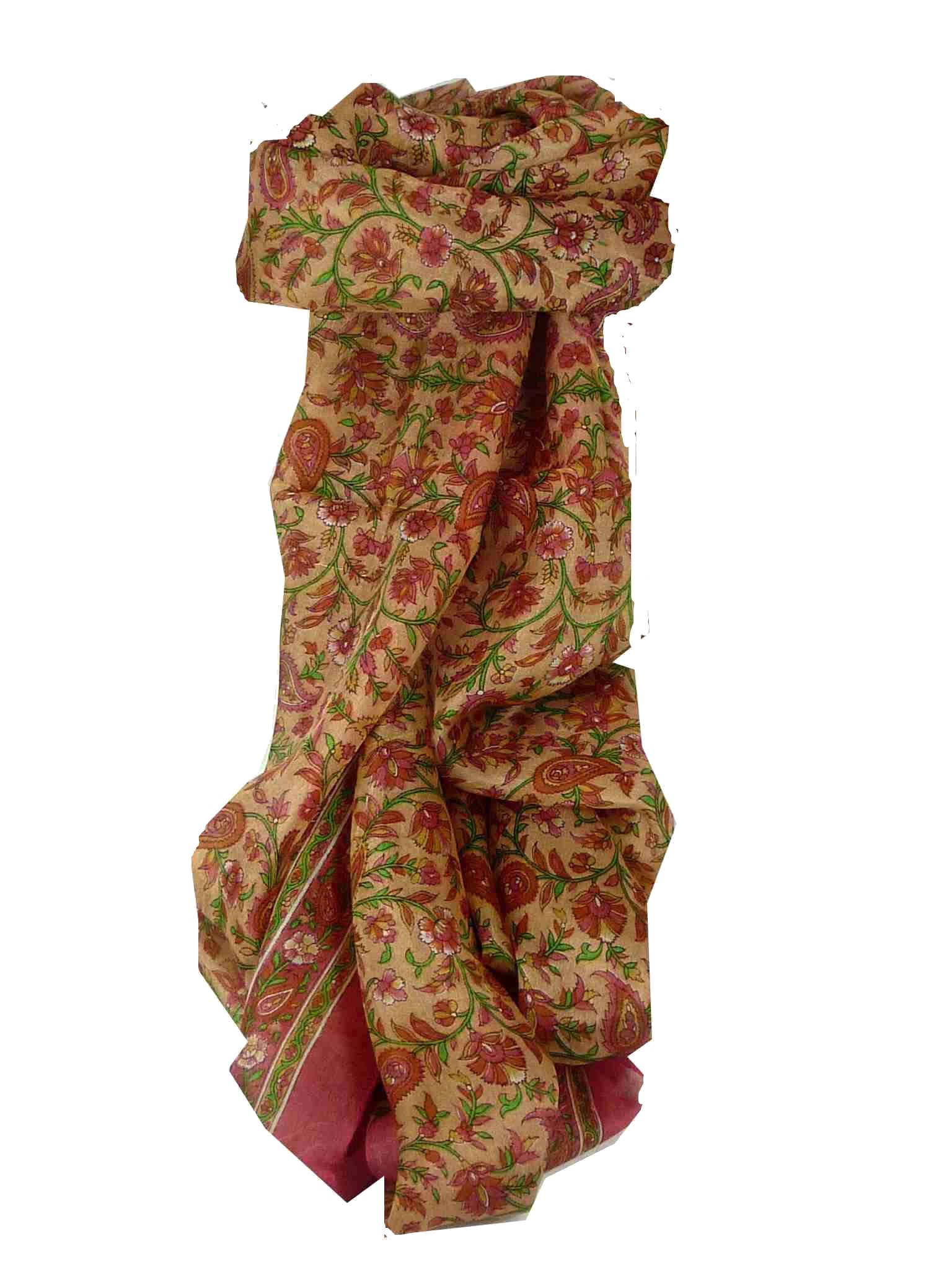Foulard Traditional Soie de Mûrier Zain Pink de Pashmina & Silk 