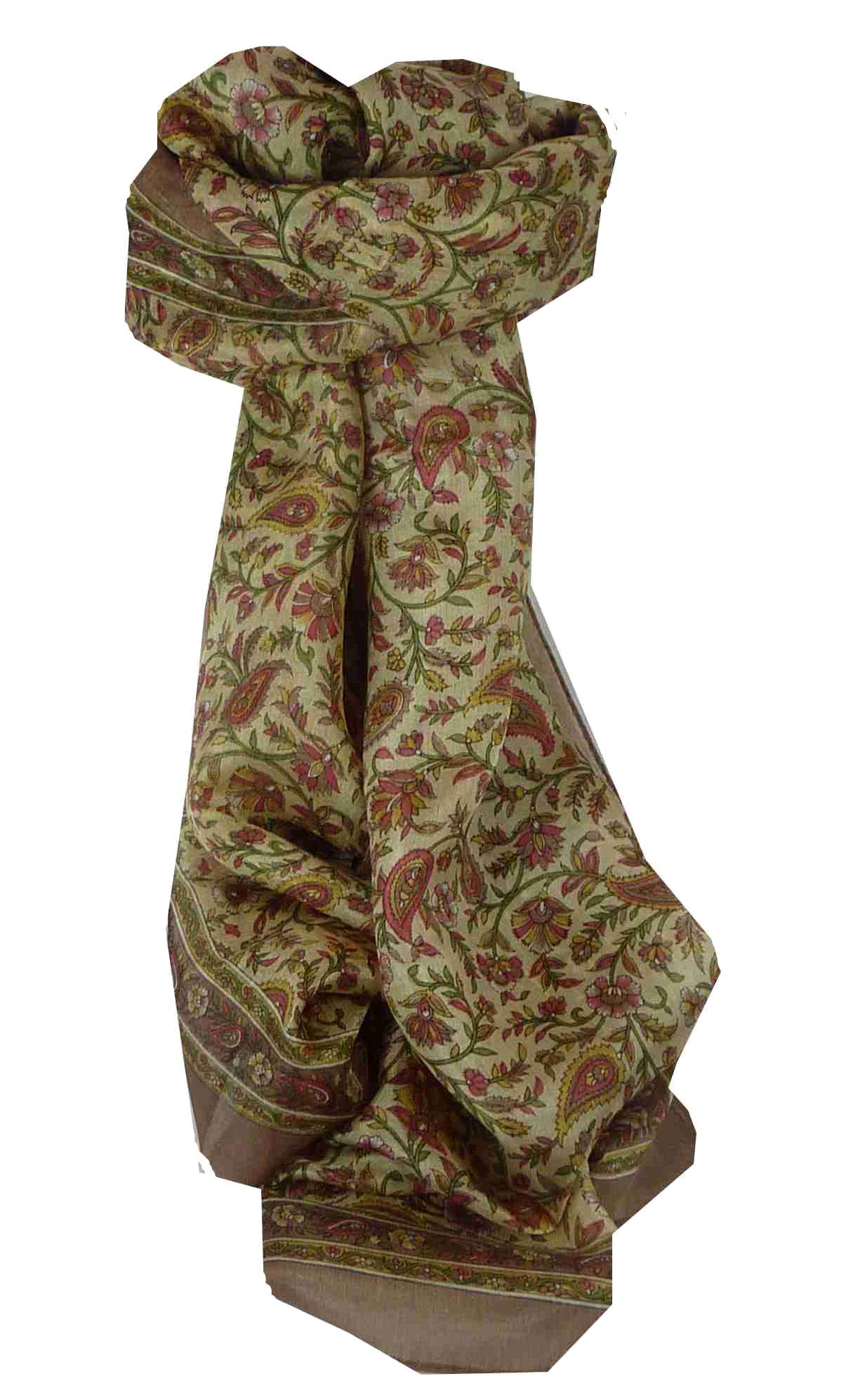 Foulard Traditional Soie de Mûrier Zain Caramel de Pashmina & Silk 