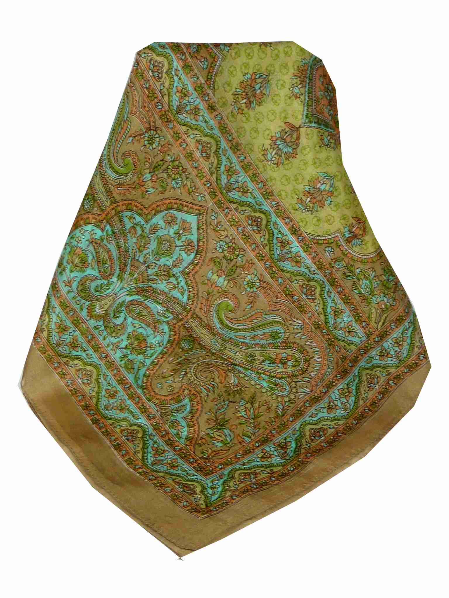 Foulard Traditional Soie de Mûrier Zarine Caramel de Pashmina & Silk 