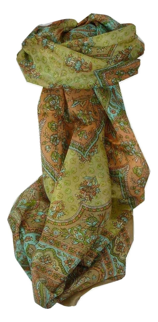 Foulard Traditional Soie de Mûrier Zarine Caramel de Pashmina & Silk 