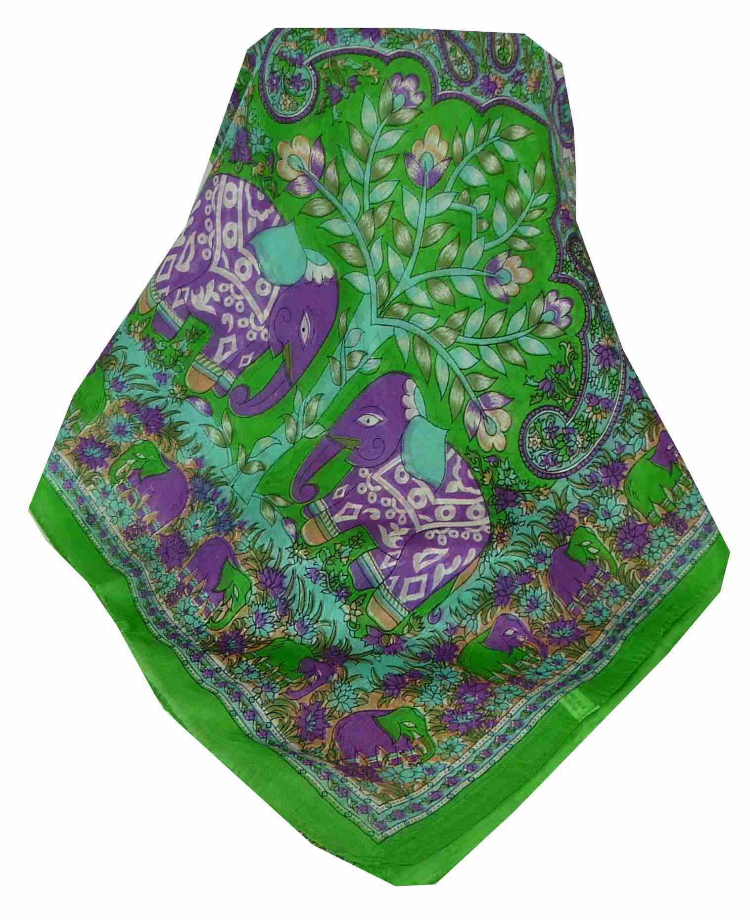 Tradizionale Sciarpa Longa di Seta Nam Lime di Pashmina & Silk