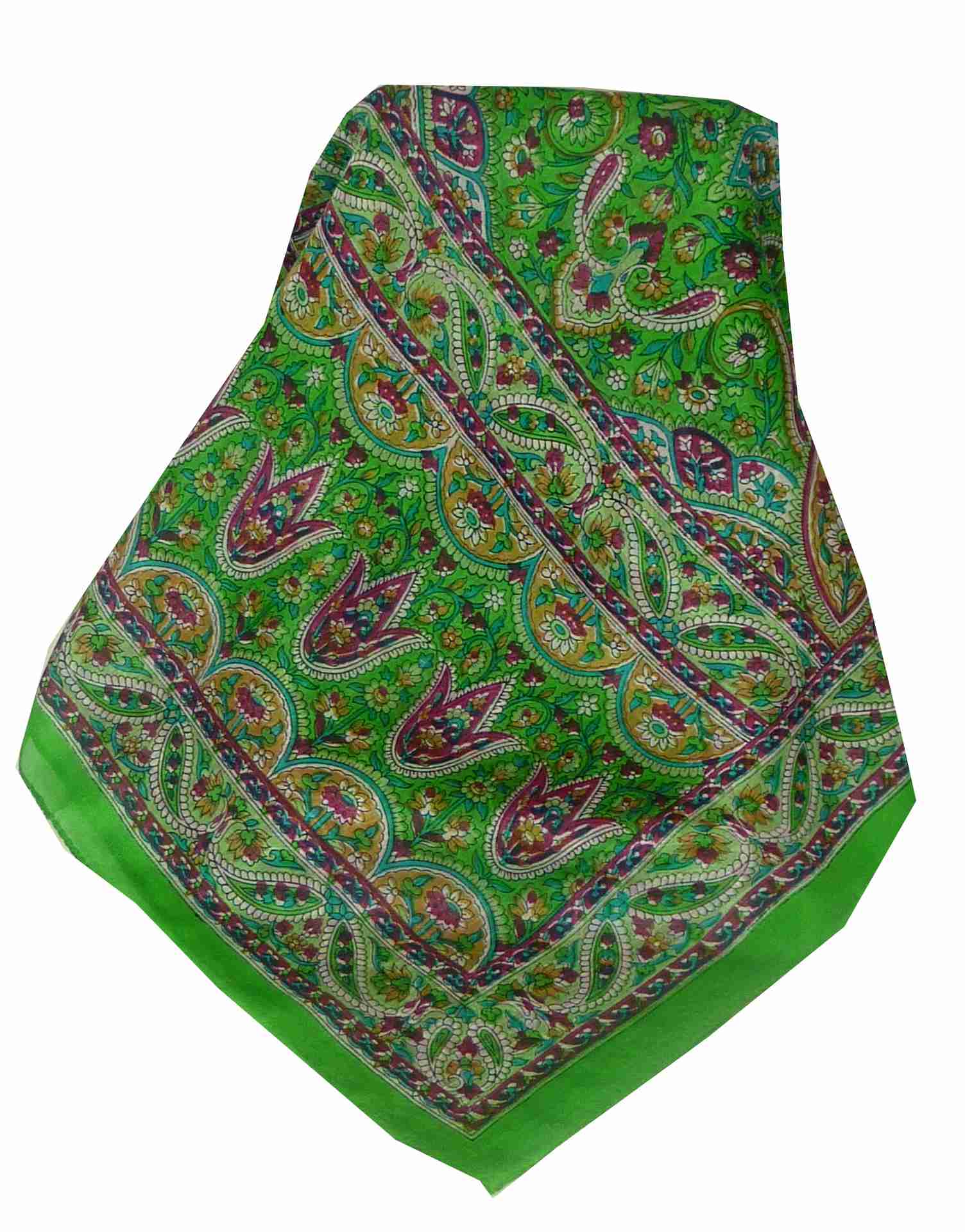 Mulberry Silk Traditional Long Scarf Palai Green by Pashmina & Silk