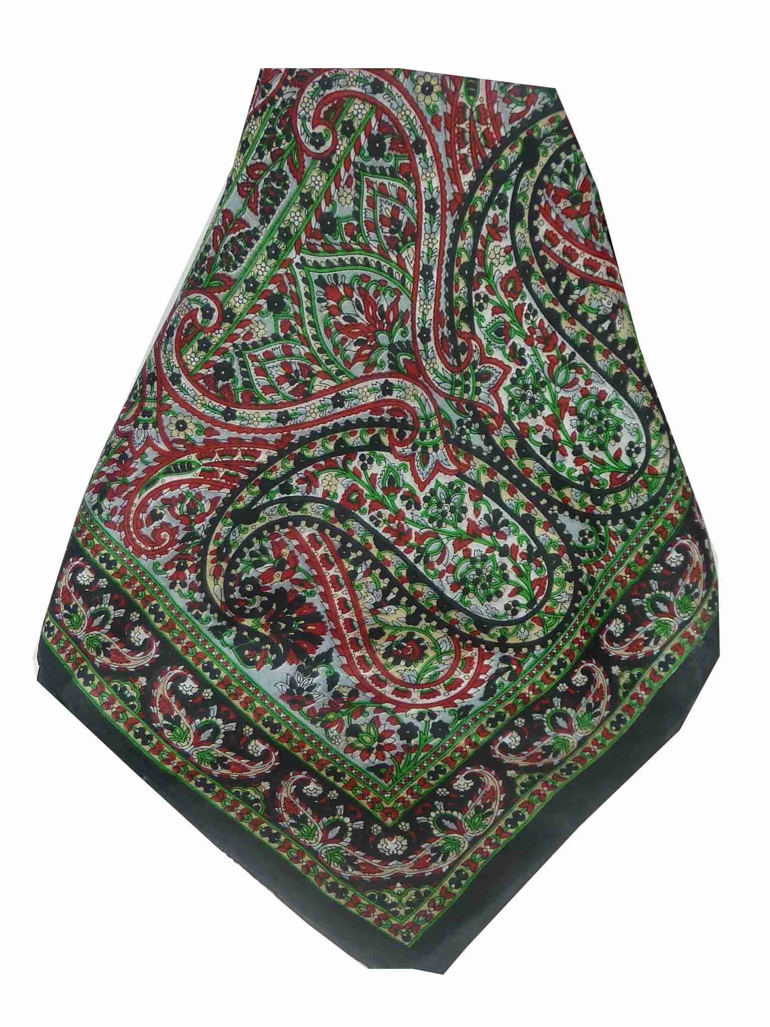 Tradizionale Sciarpa Longa di Seta Panaji Black di Pashmina & Silk