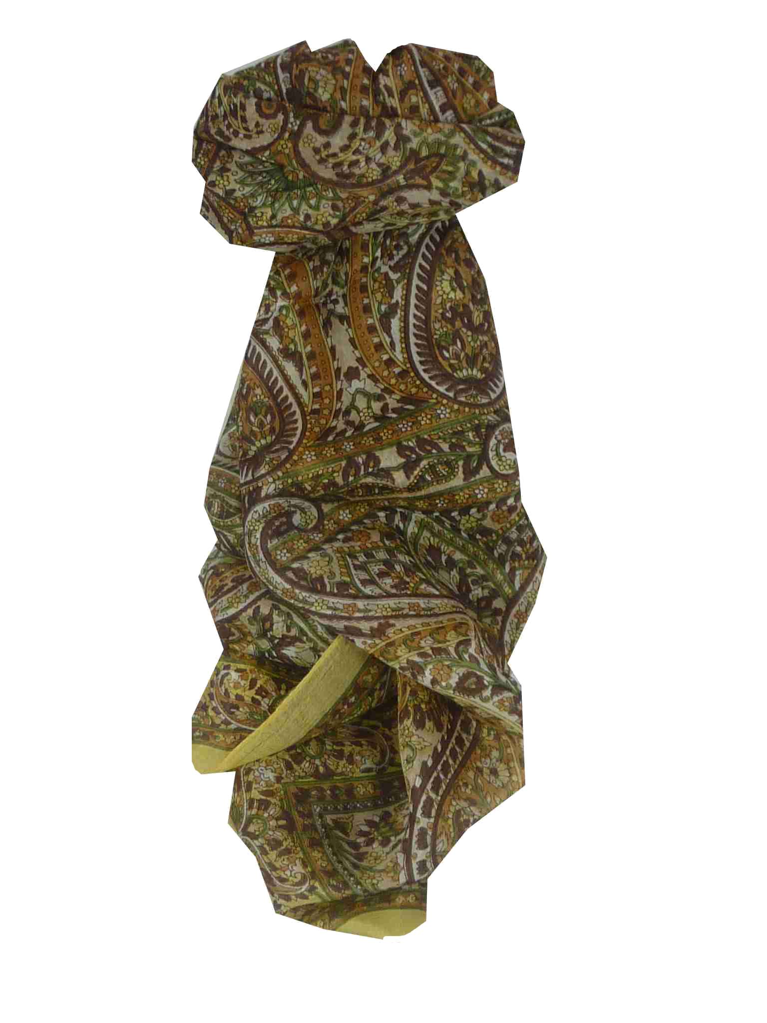 Tradizionale Sciarpa Longa di Seta Panaji Cream di Pashmina & Silk