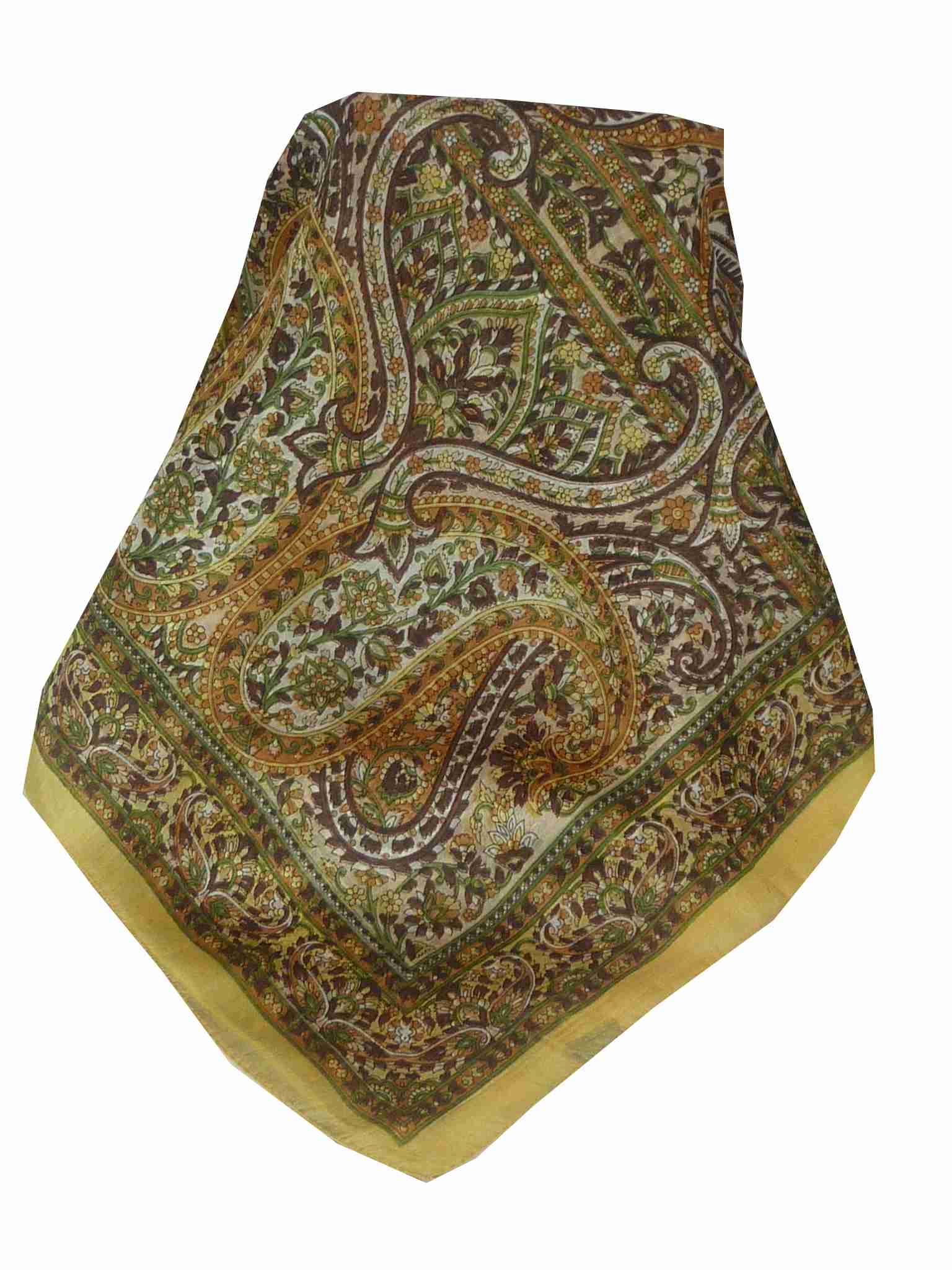 Tradizionale Sciarpa Longa di Seta Panaji Cream di Pashmina & Silk