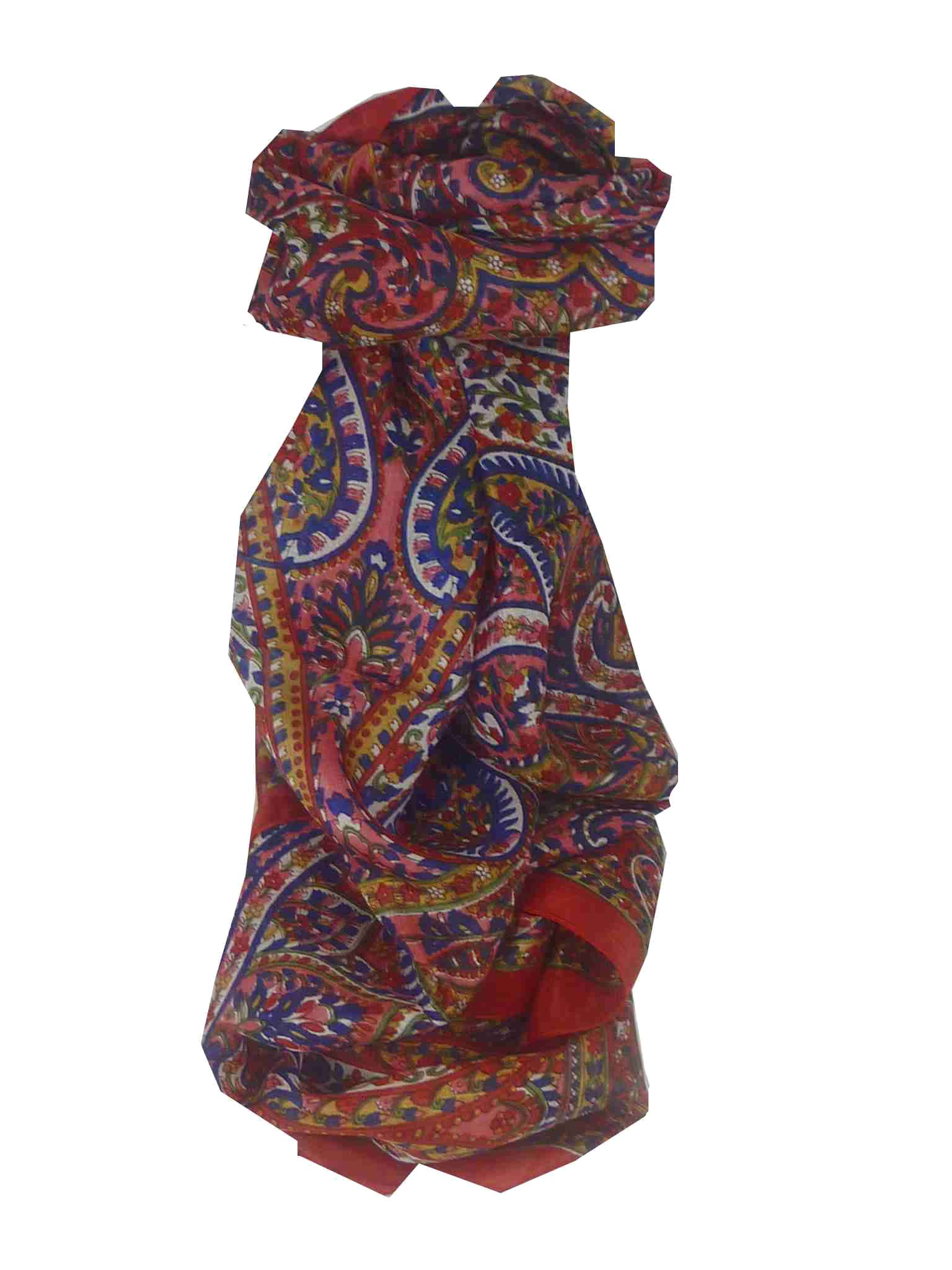 Tradizionale Sciarpa Longa di Seta Panaji Red di Pashmina & Silk