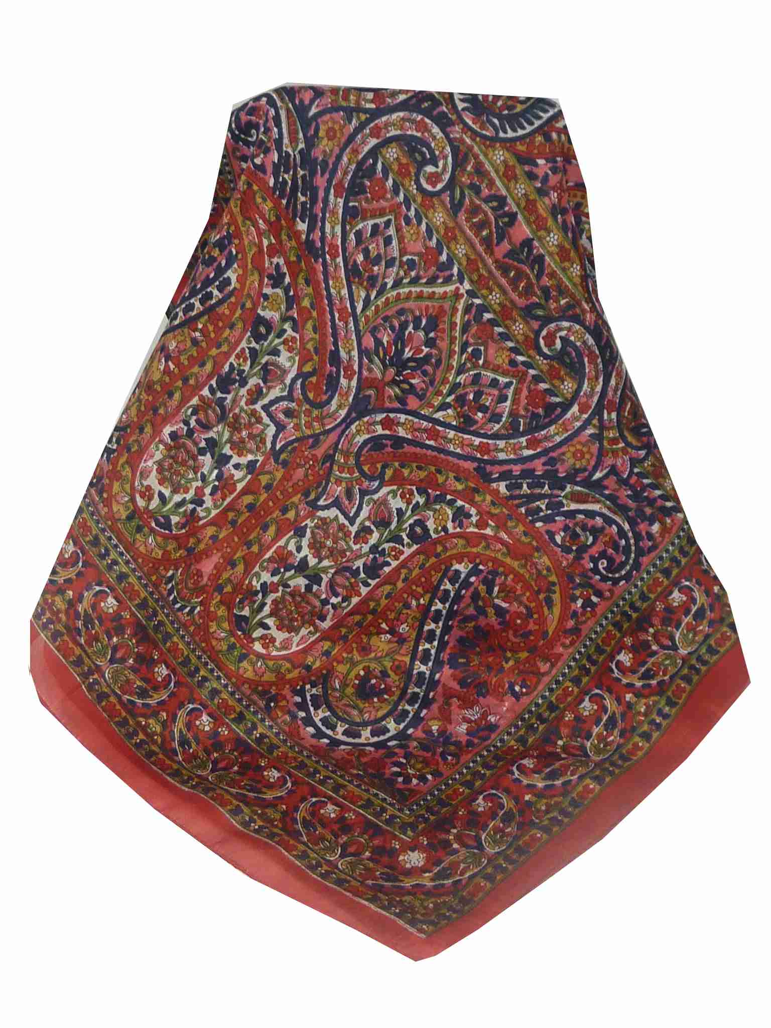 Tradizionale Sciarpa Longa di Seta Panaji Red di Pashmina & Silk