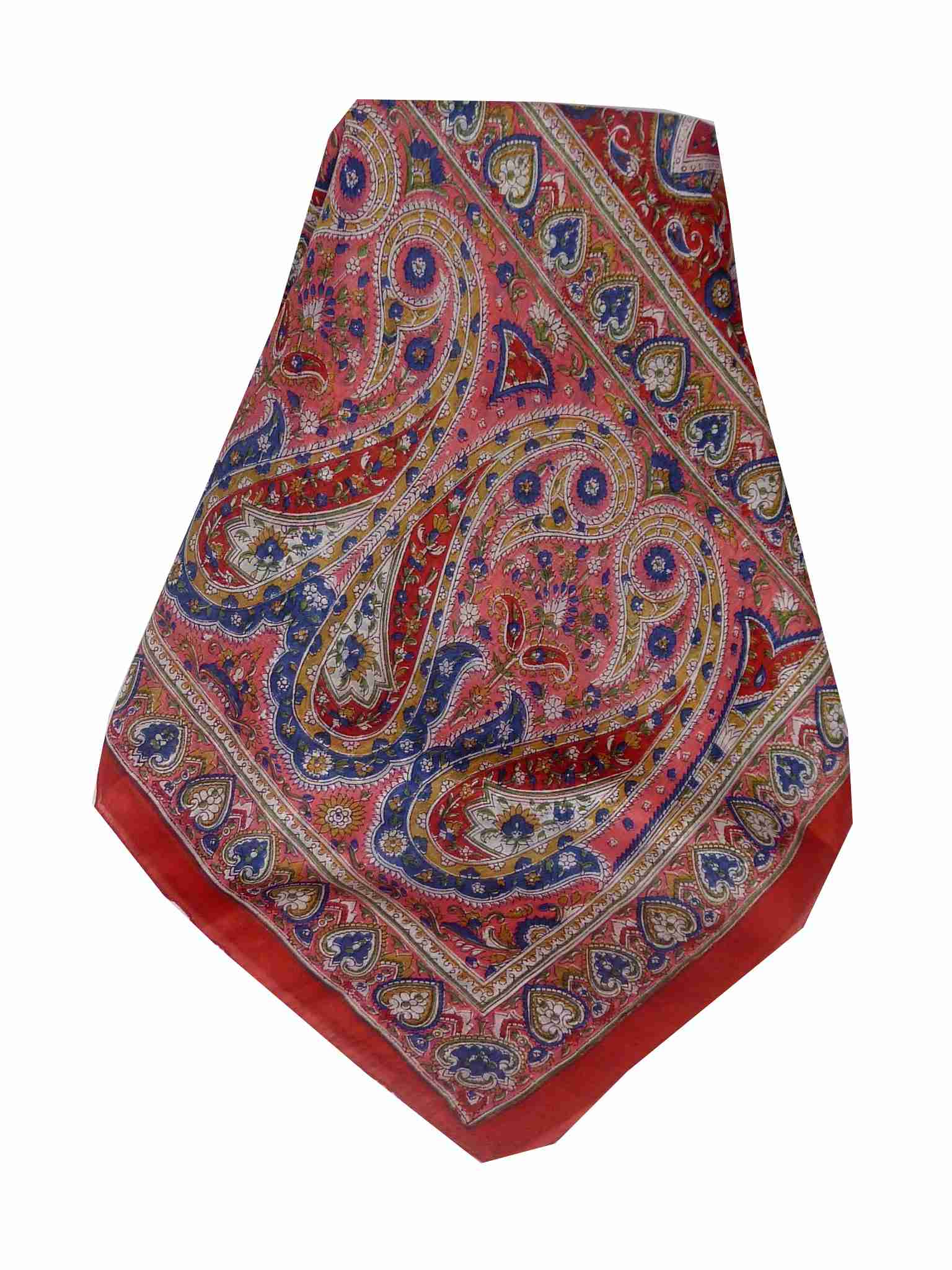 Mulberry Silk Traditional Long Scarf Raxaul Red by Pashmina & Silk