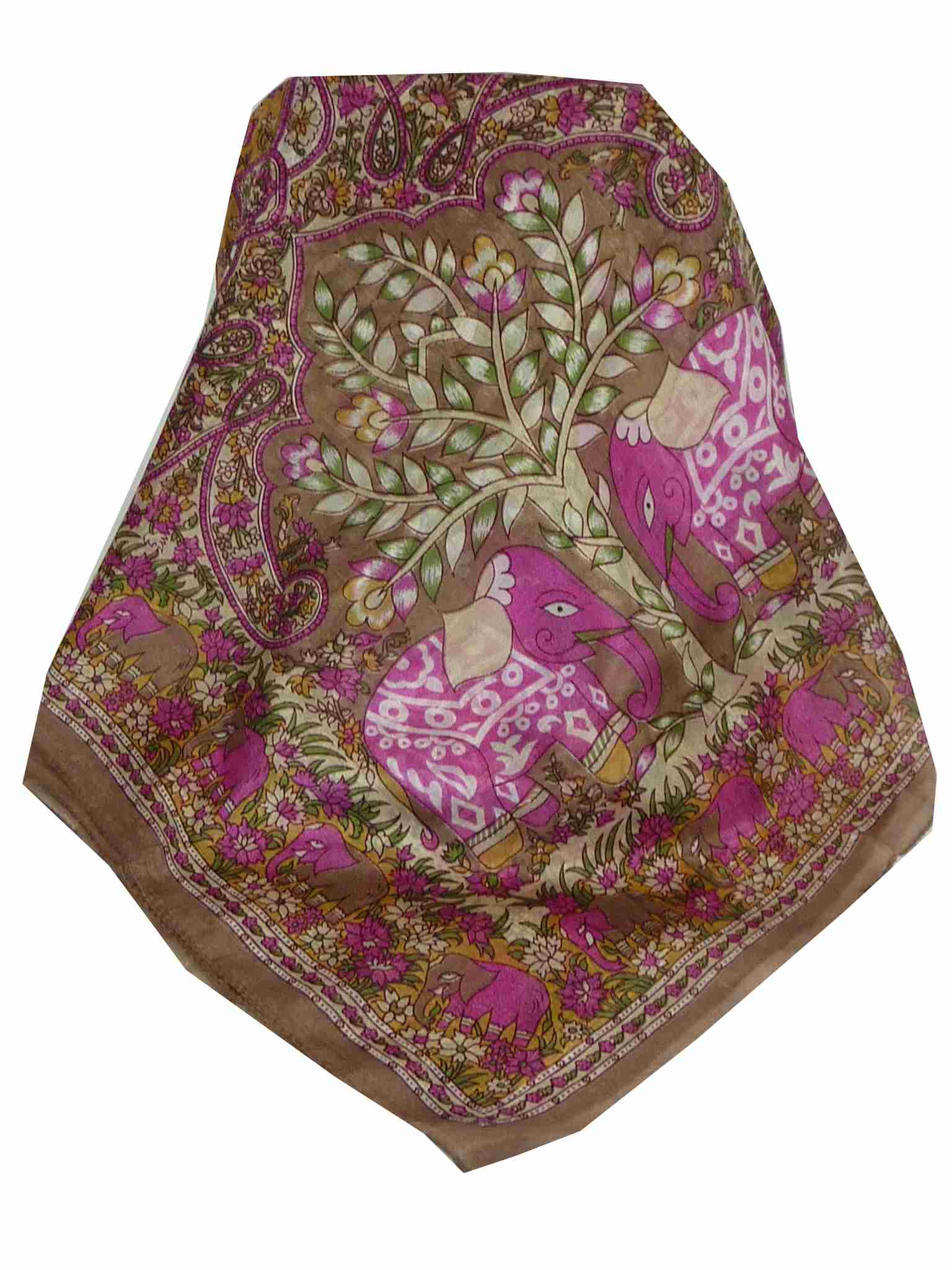 Tradizionale Sciarpa Longa di Seta Nam Caramel di Pashmina & Silk