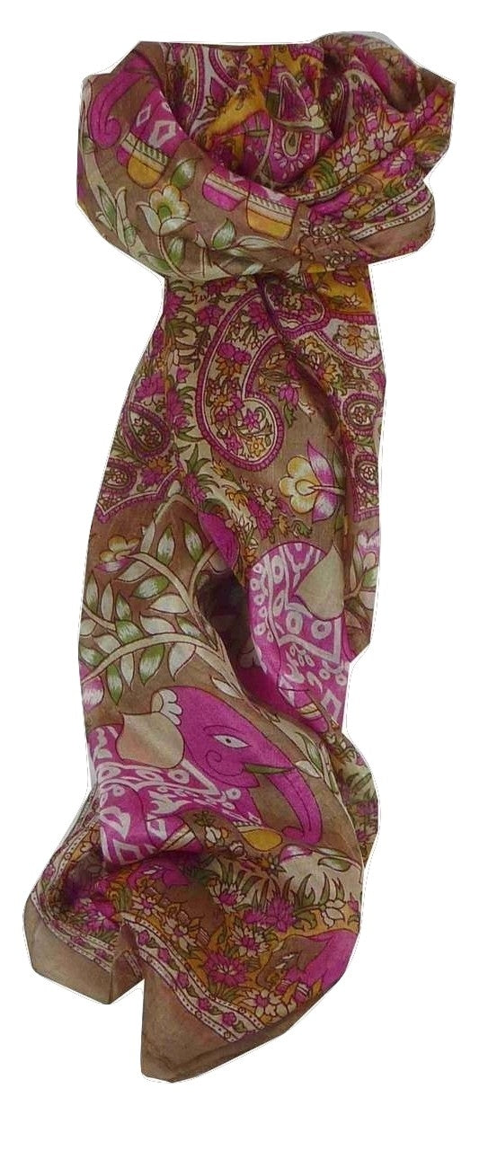 Tradizionale Sciarpa Longa di Seta Nam Caramel di Pashmina & Silk