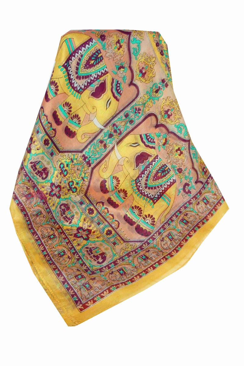 Tradizionale Sciarpa Longa di Seta Kir Gold di Pashmina & Silk